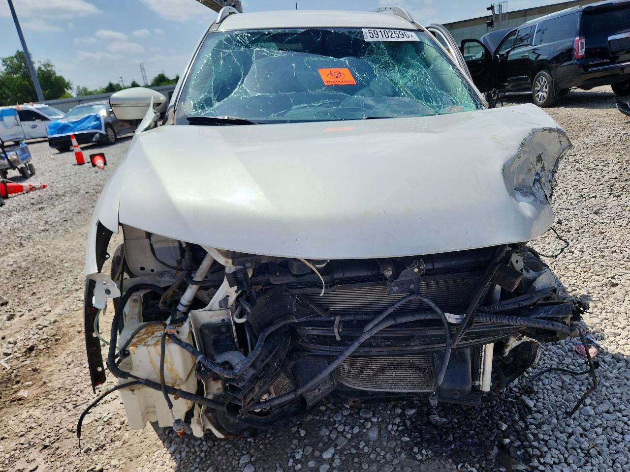2014 Nissan Rogue Sl White vin: 5N1AT2MV8EC758957