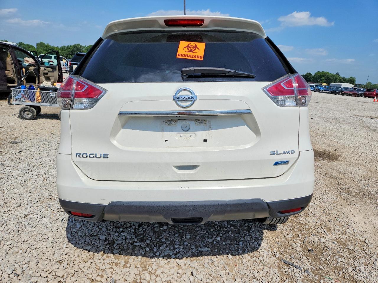 2014 Nissan Rogue Sl White vin: 5N1AT2MV8EC758957