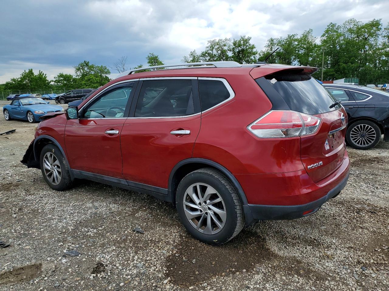 2014 Nissan Rogue Sl Красный vin: 5N1AT2MV8EC762734