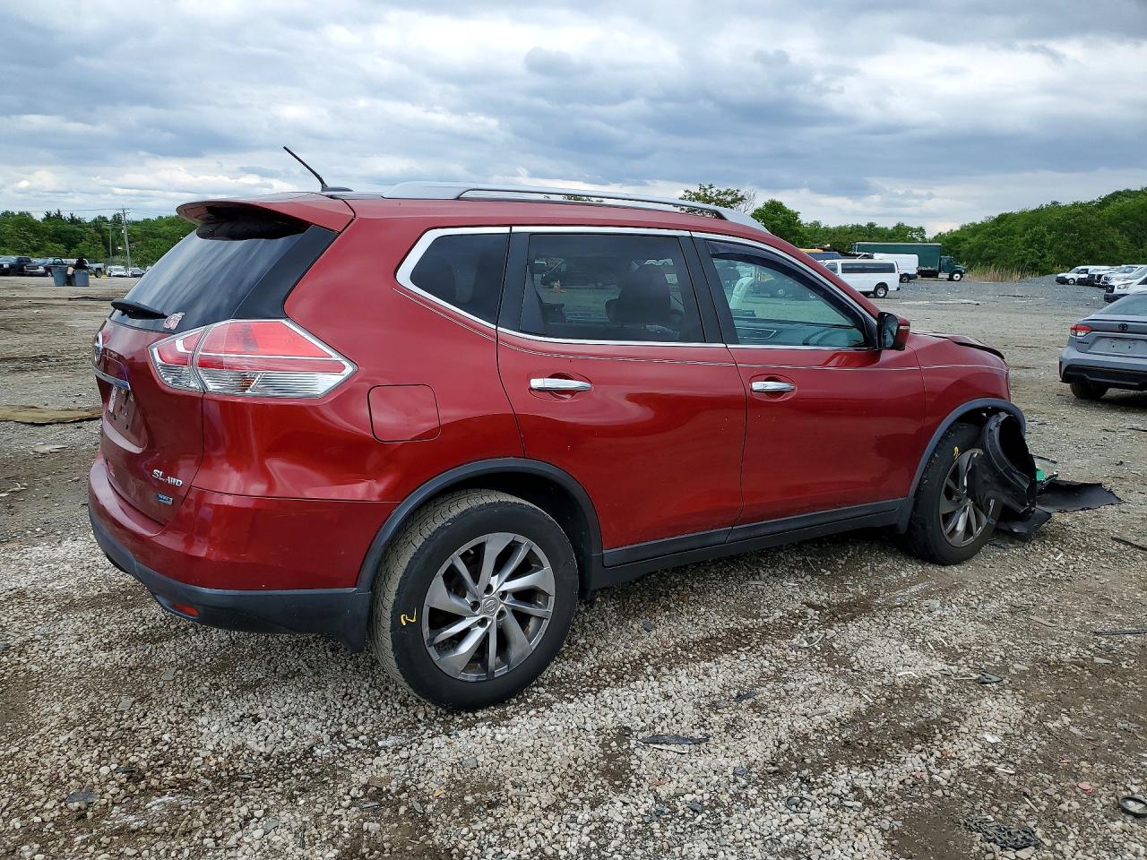 2014 Nissan Rogue Sl Красный vin: 5N1AT2MV8EC762734