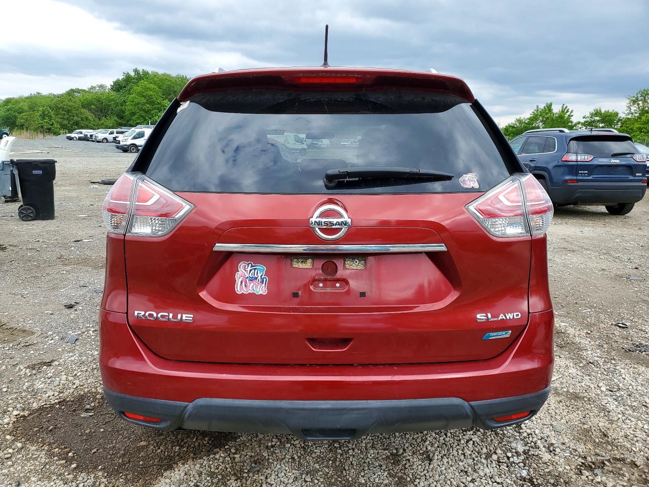 2014 Nissan Rogue Sl Красный vin: 5N1AT2MV8EC762734
