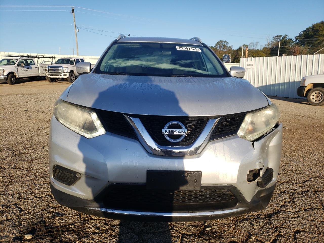 2014 Nissan Rogue S Silver vin: 5N1AT2MV8EC772311
