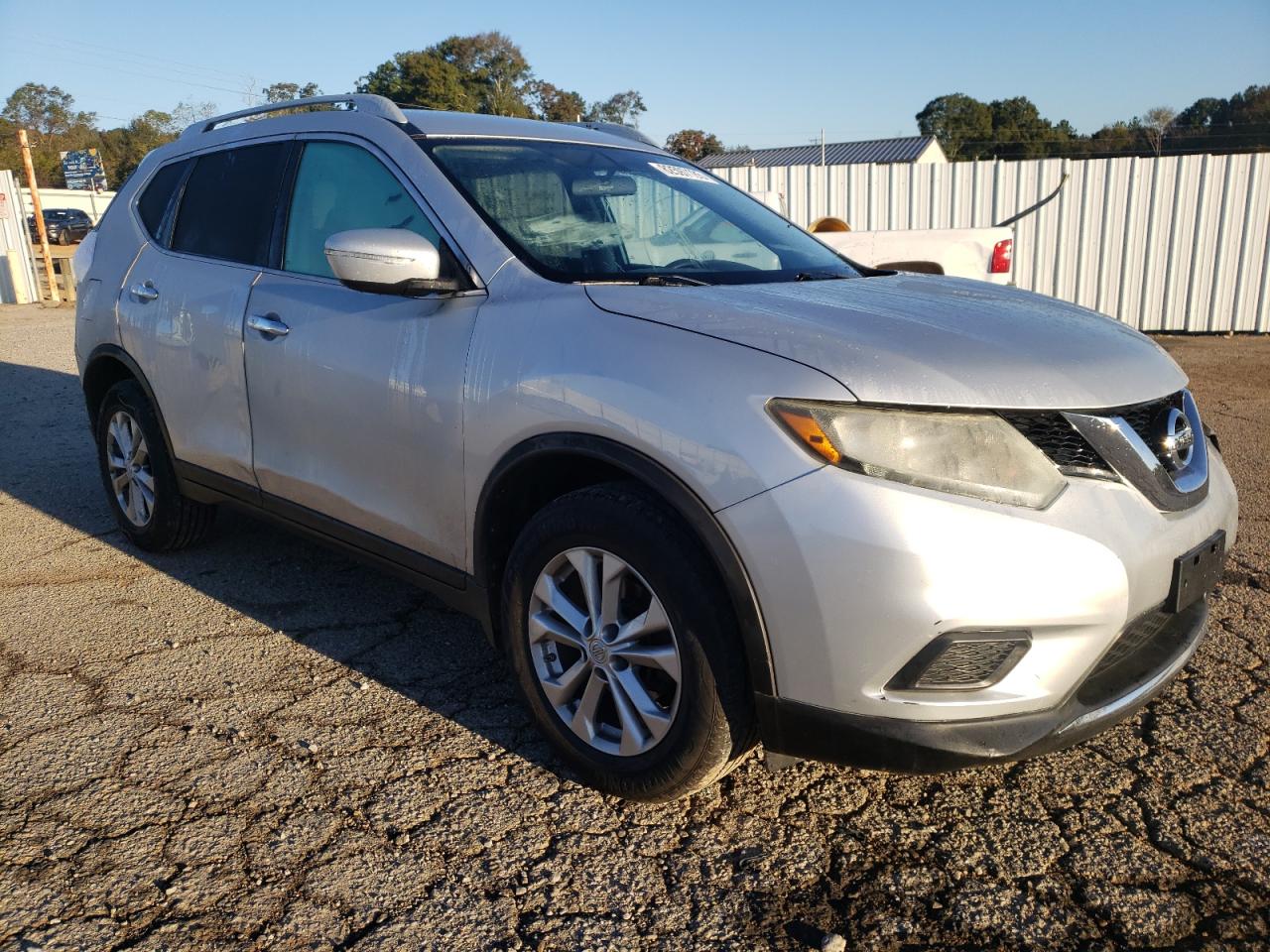 2014 Nissan Rogue S Silver vin: 5N1AT2MV8EC772311