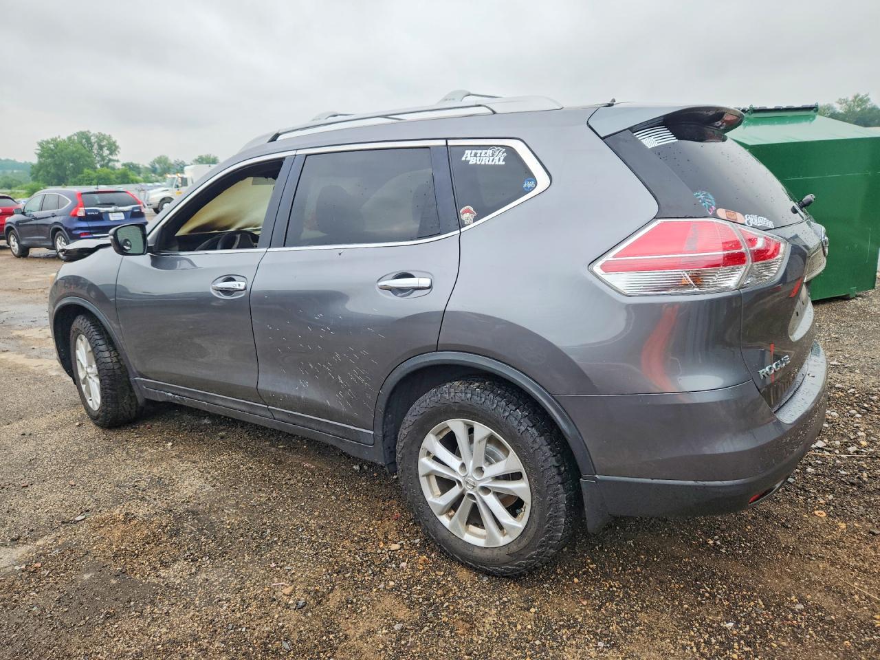 2014 Nissan Rogue S Gray vin: 5N1AT2MV8EC779940