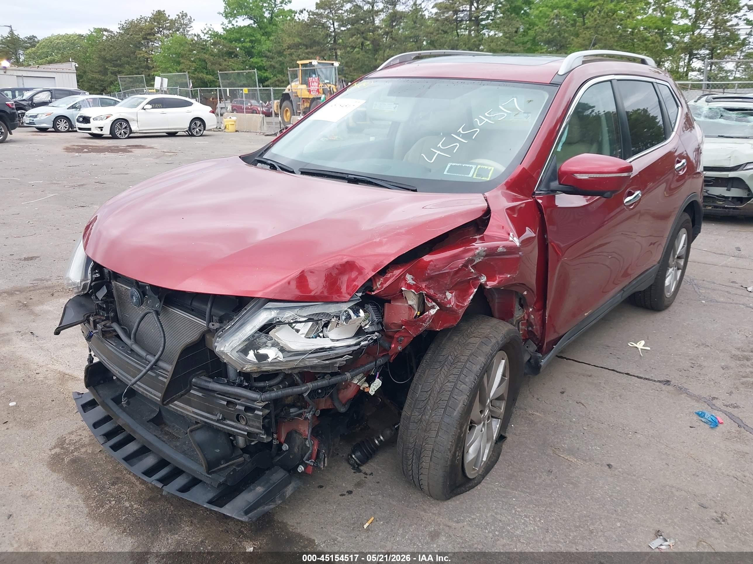 2014 Nissan Rogue Sl Красный vin: 5N1AT2MV8EC783065