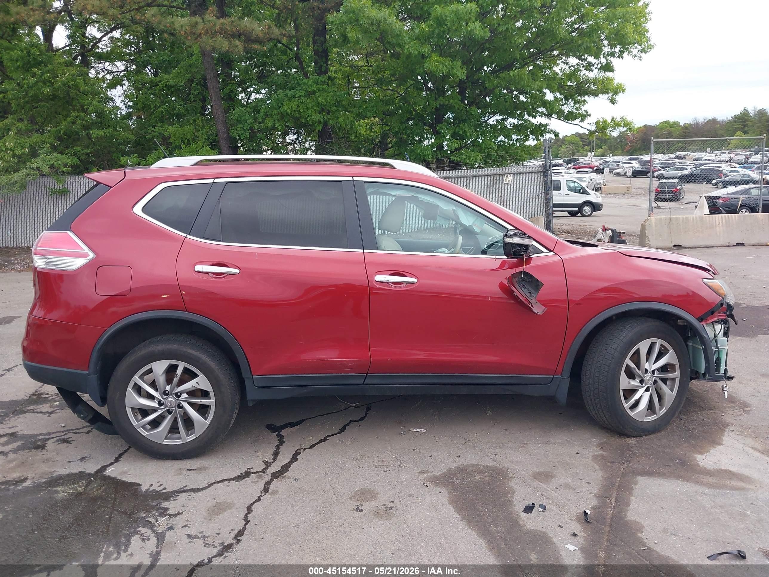 2014 Nissan Rogue Sl Красный vin: 5N1AT2MV8EC783065