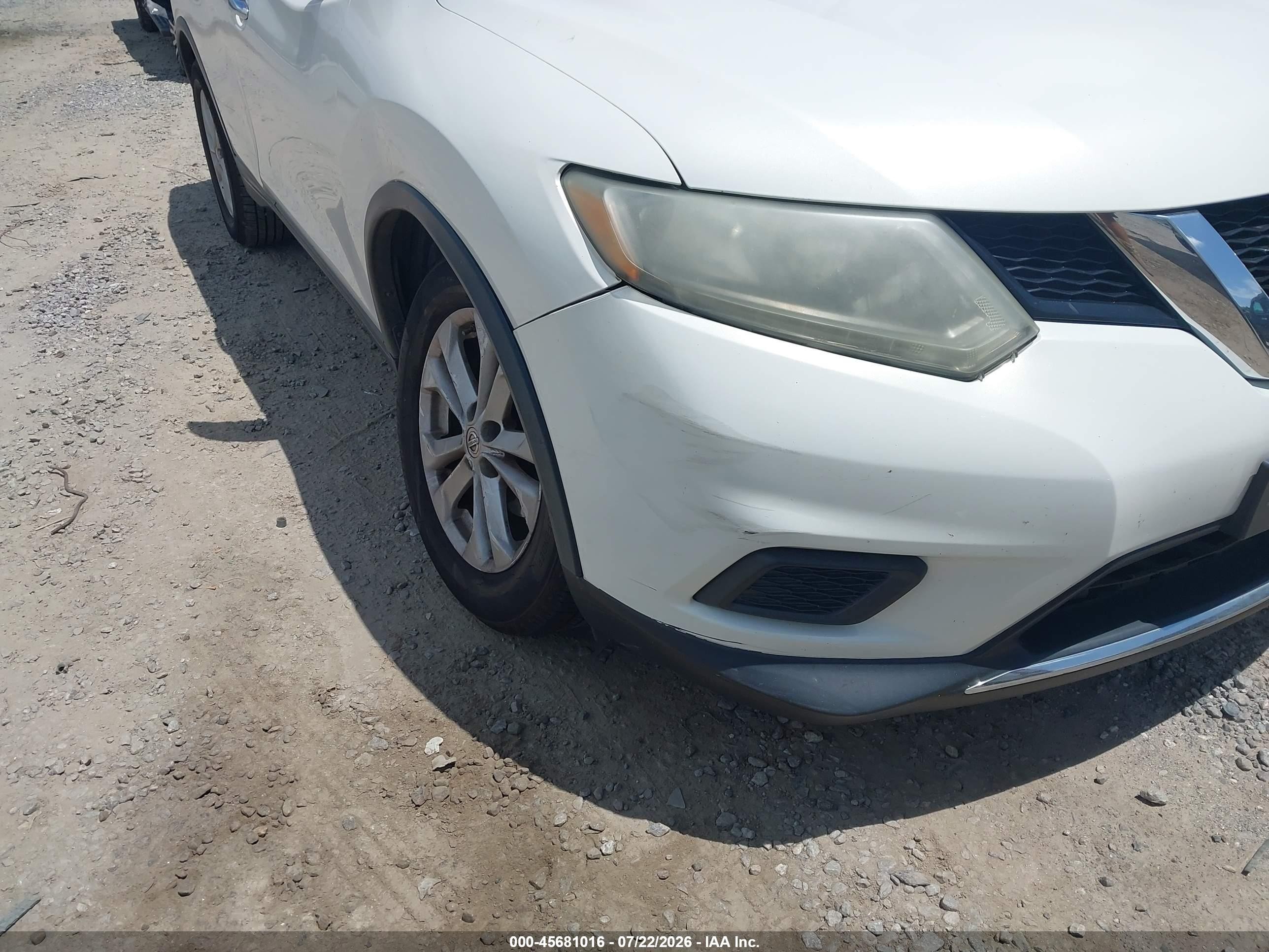 2014 Nissan Rogue Sv White vin: 5N1AT2MV8EC786645