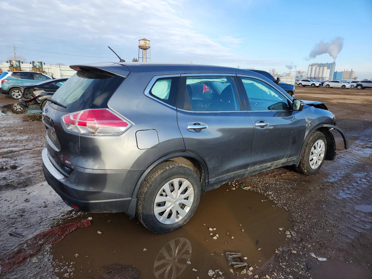 2014 Nissan Rogue S Серый vin: 5N1AT2MV8EC790307