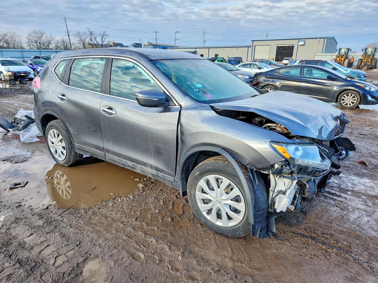 2014 Nissan Rogue S Серый vin: 5N1AT2MV8EC790307