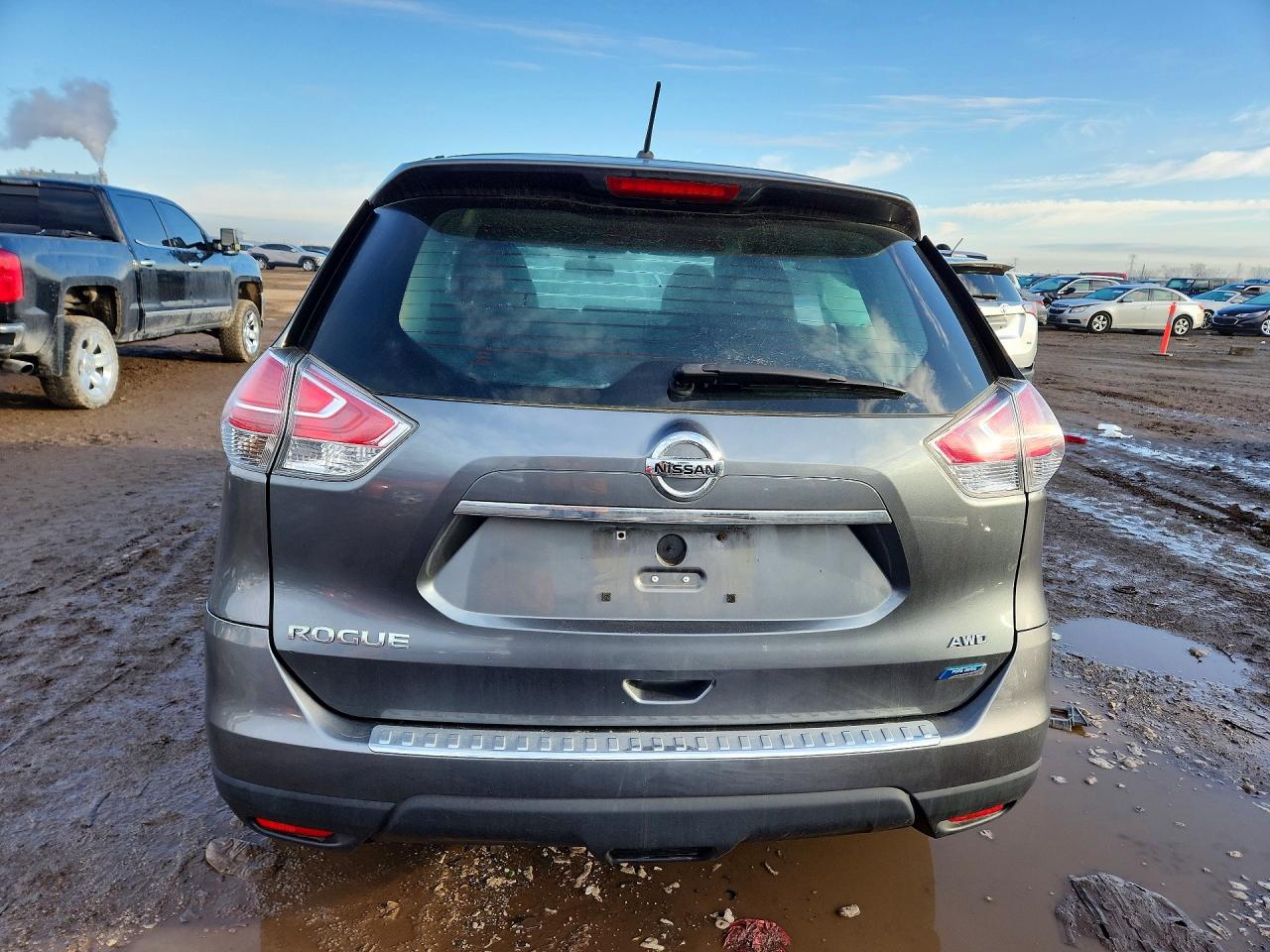 2014 Nissan Rogue S Серый vin: 5N1AT2MV8EC790307