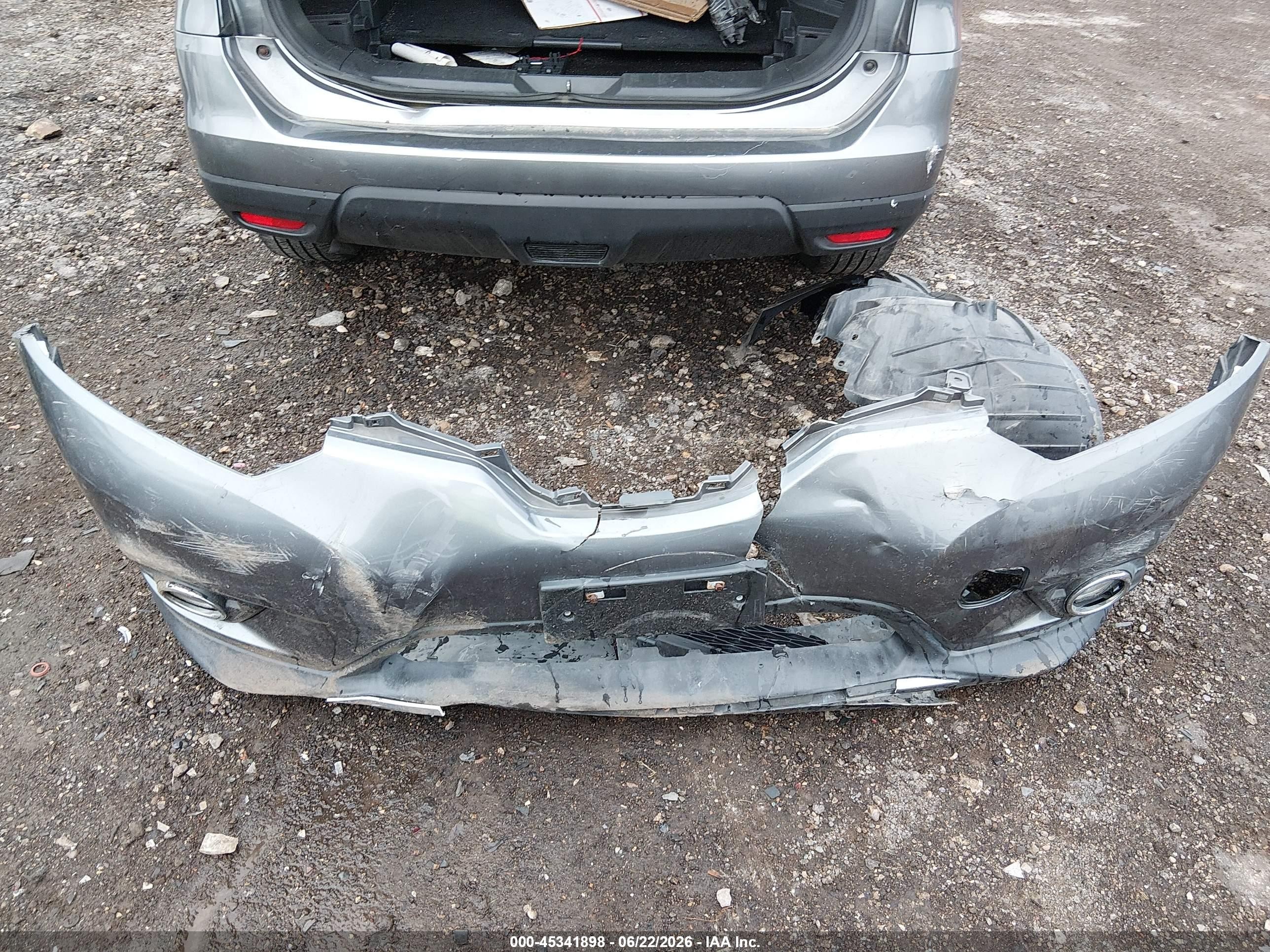 2014 Nissan Rogue Sl Gray vin: 5N1AT2MV8EC797855