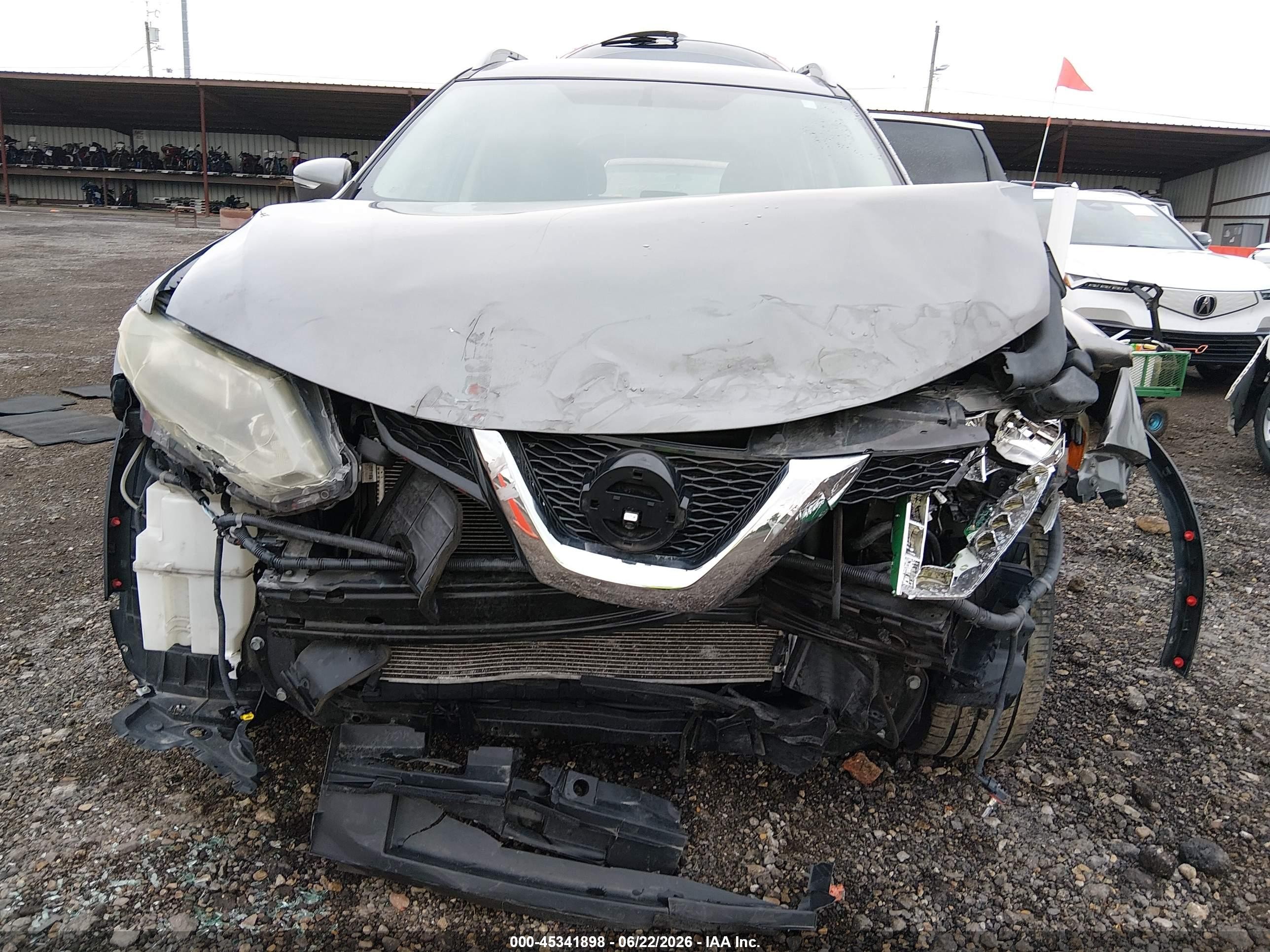 2014 Nissan Rogue Sl Gray vin: 5N1AT2MV8EC797855