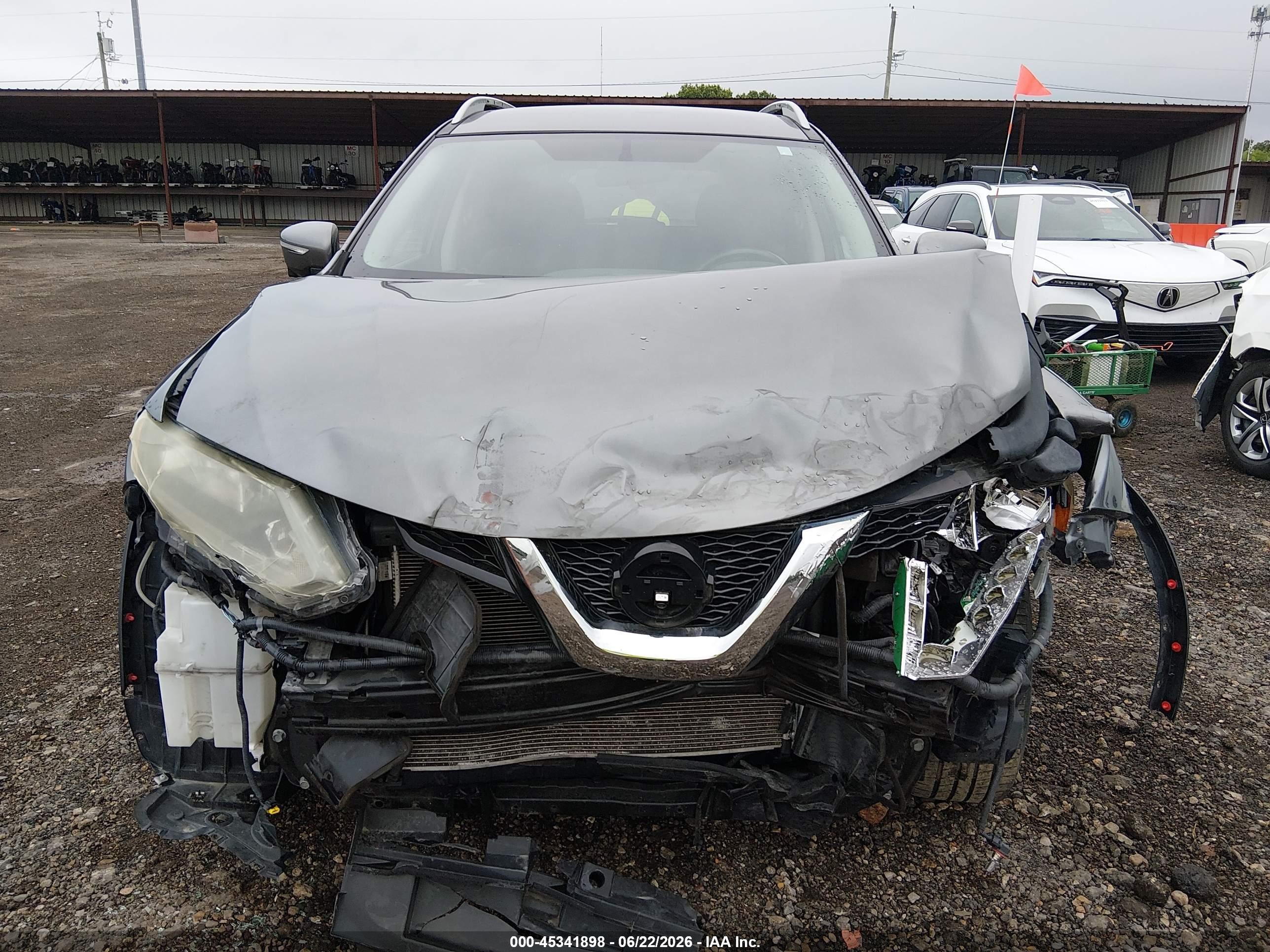 2014 Nissan Rogue Sl Gray vin: 5N1AT2MV8EC797855