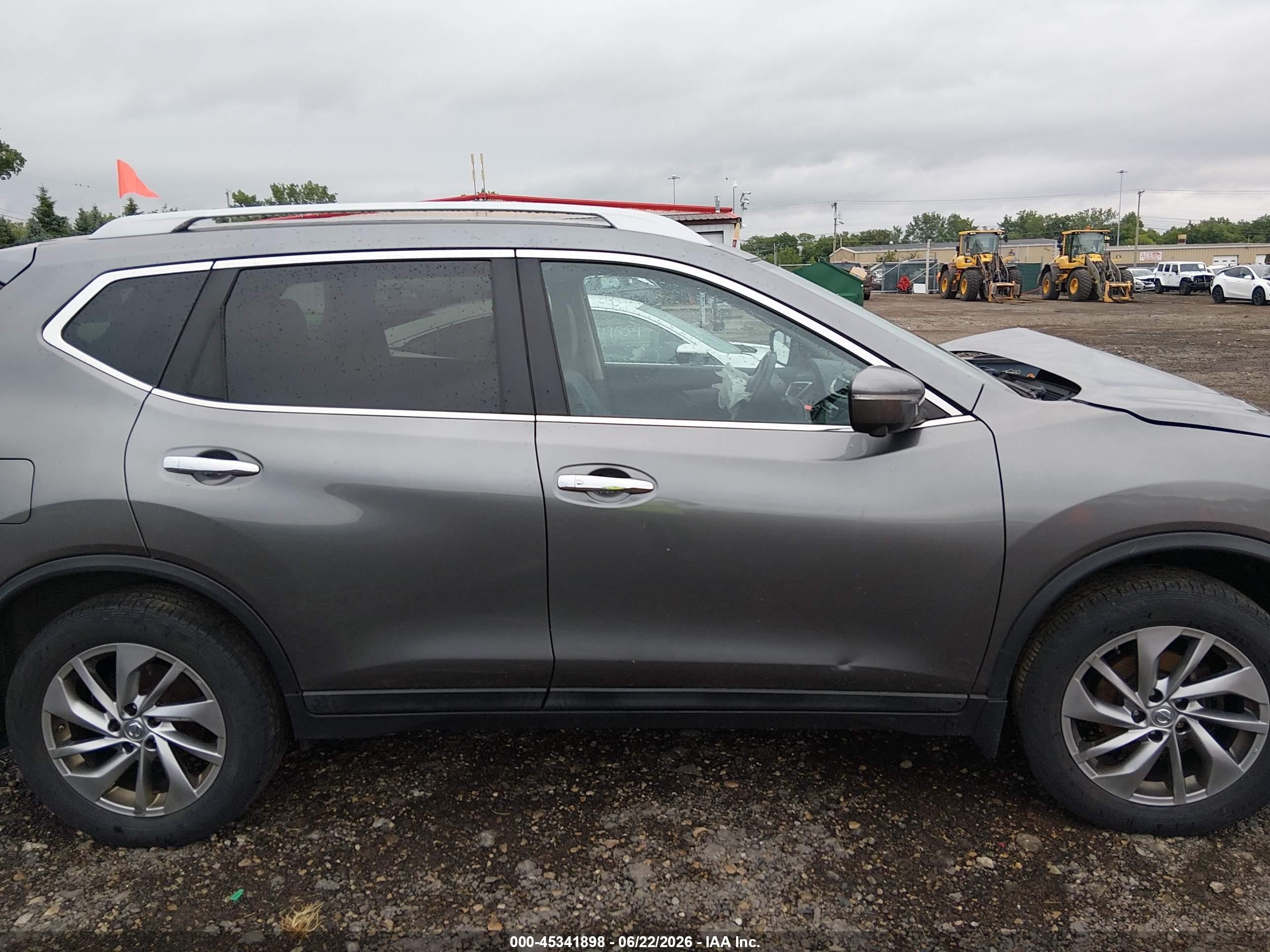 2014 Nissan Rogue Sl Gray vin: 5N1AT2MV8EC797855