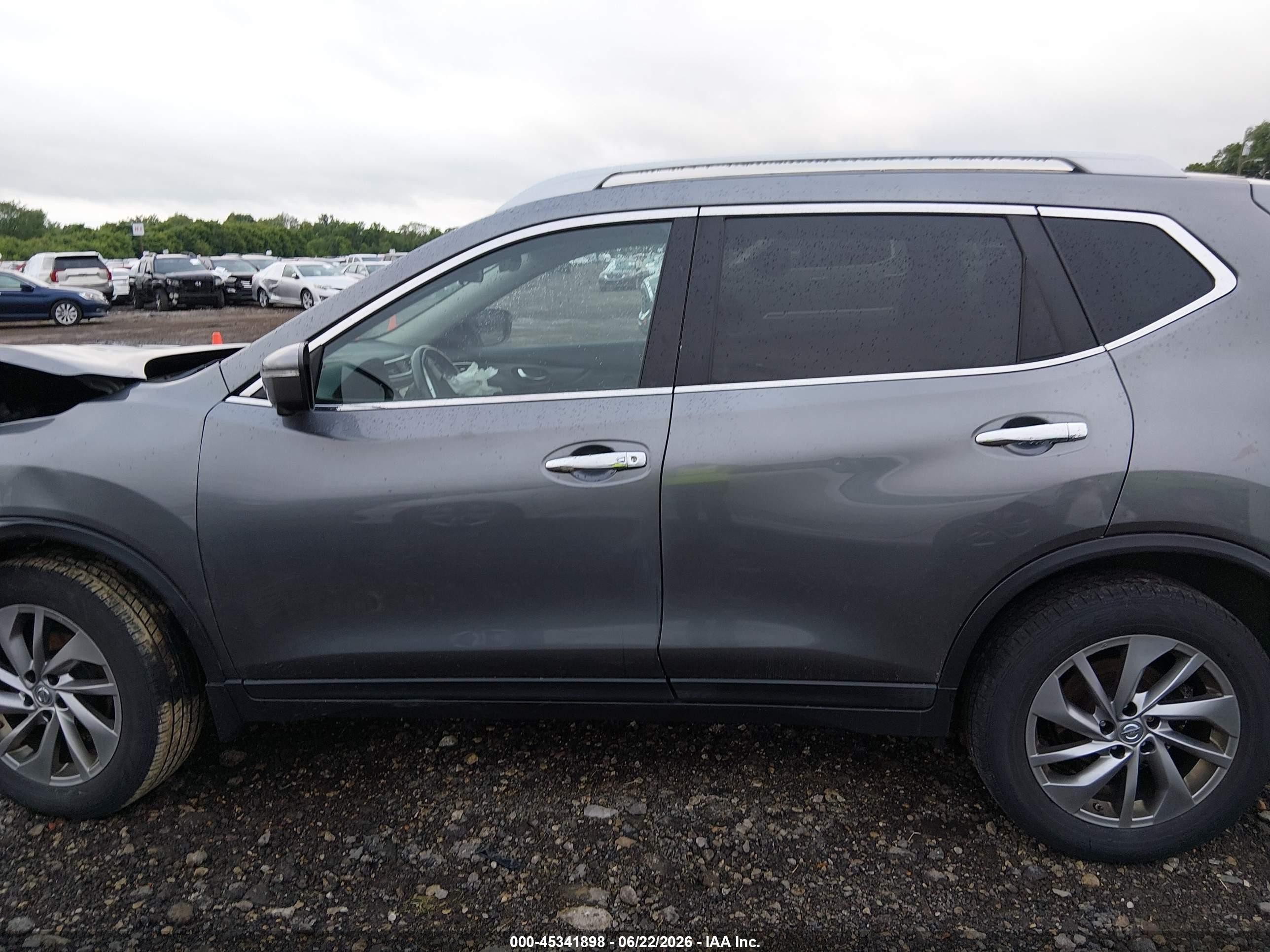 2014 Nissan Rogue Sl Gray vin: 5N1AT2MV8EC797855
