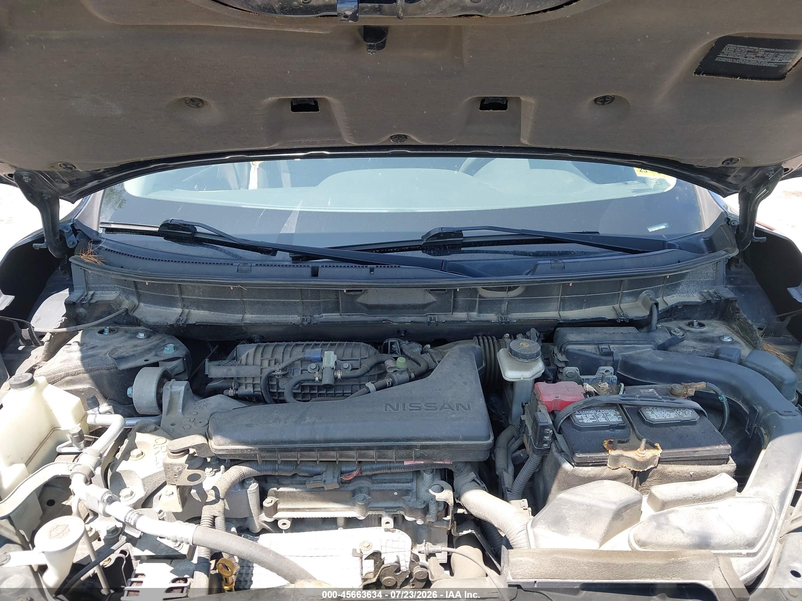 2014 Nissan Rogue S Blue vin: 5N1AT2MV8EC798858