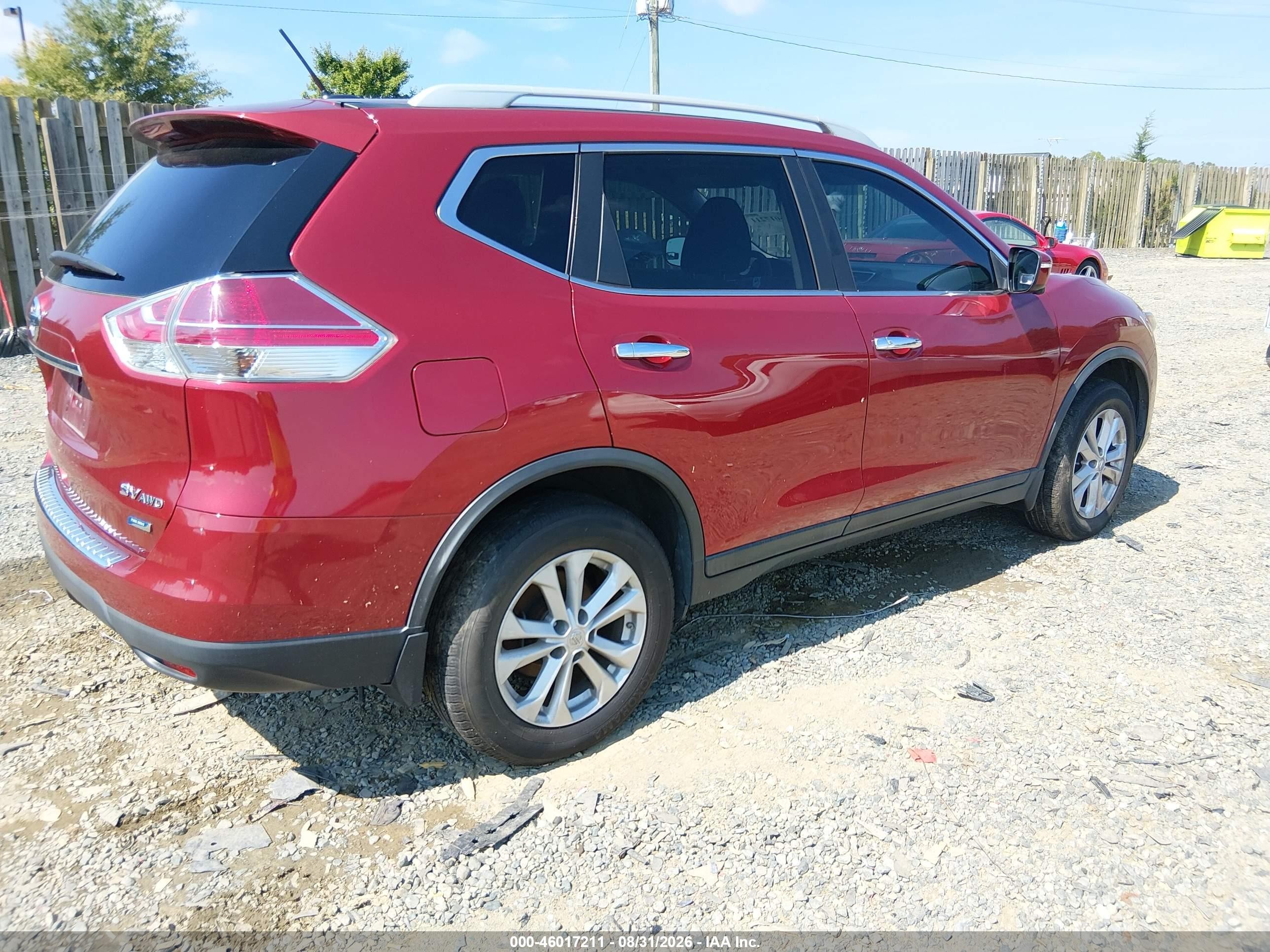 2014 Nissan Rogue Sv Burgundy vin: 5N1AT2MV8EC809471