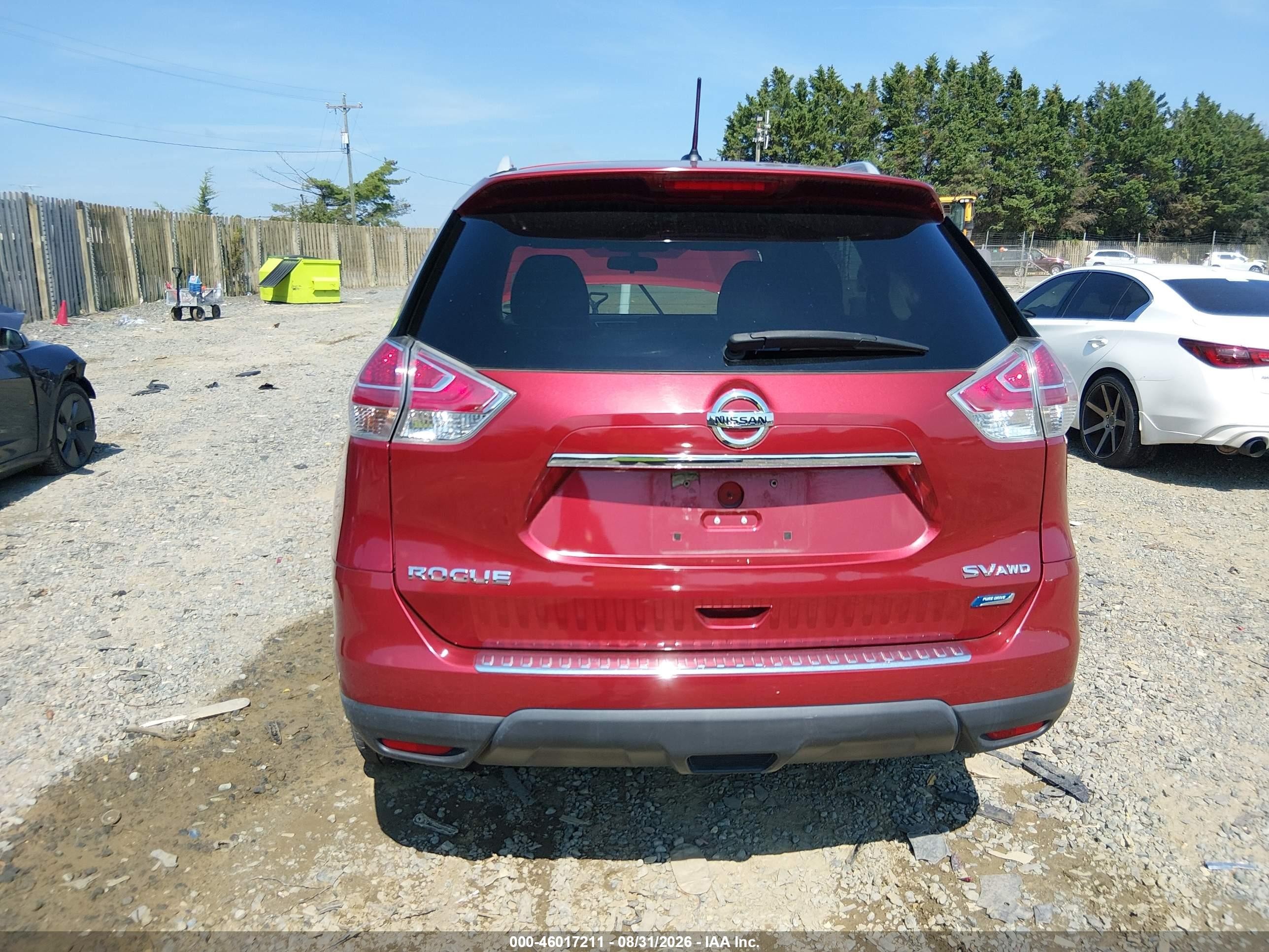 2014 Nissan Rogue Sv Burgundy vin: 5N1AT2MV8EC809471