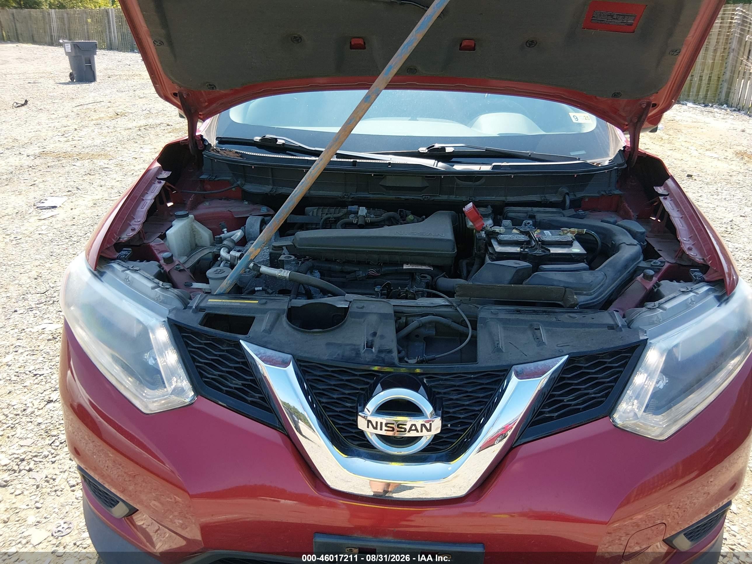 2014 Nissan Rogue Sv Burgundy vin: 5N1AT2MV8EC809471