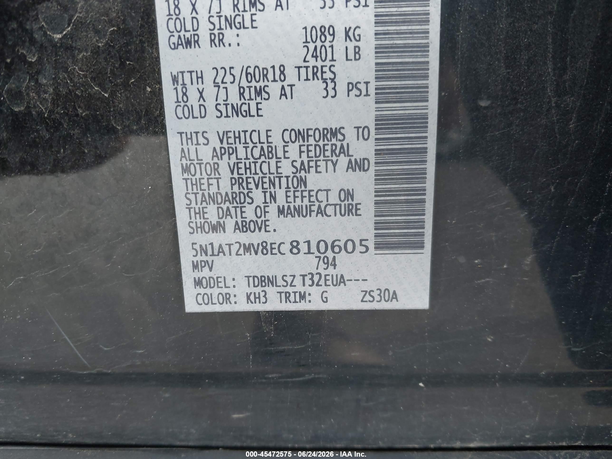 2014 Nissan Rogue Sl Black vin: 5N1AT2MV8EC810605