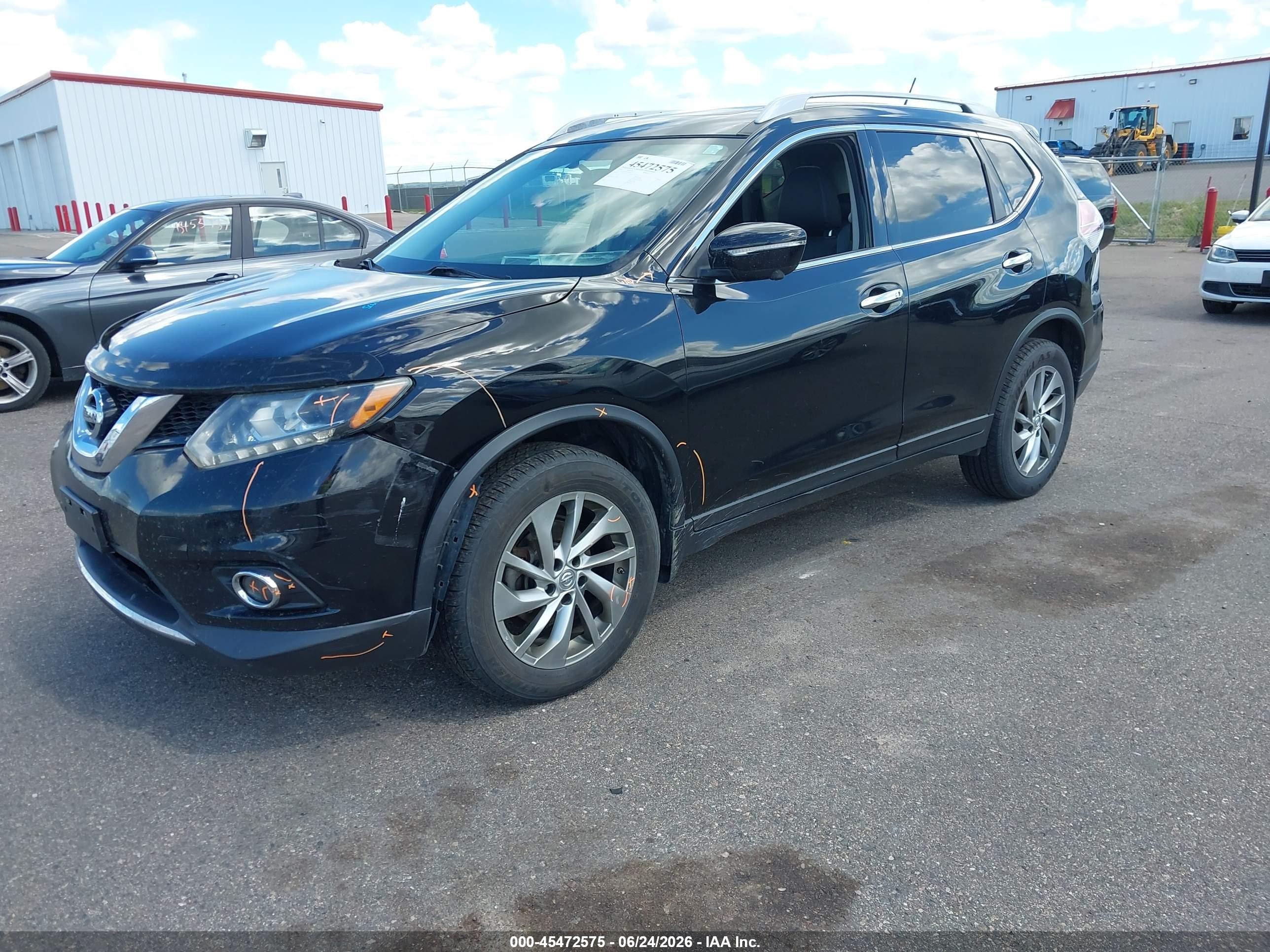 2014 Nissan Rogue Sl Black vin: 5N1AT2MV8EC810605