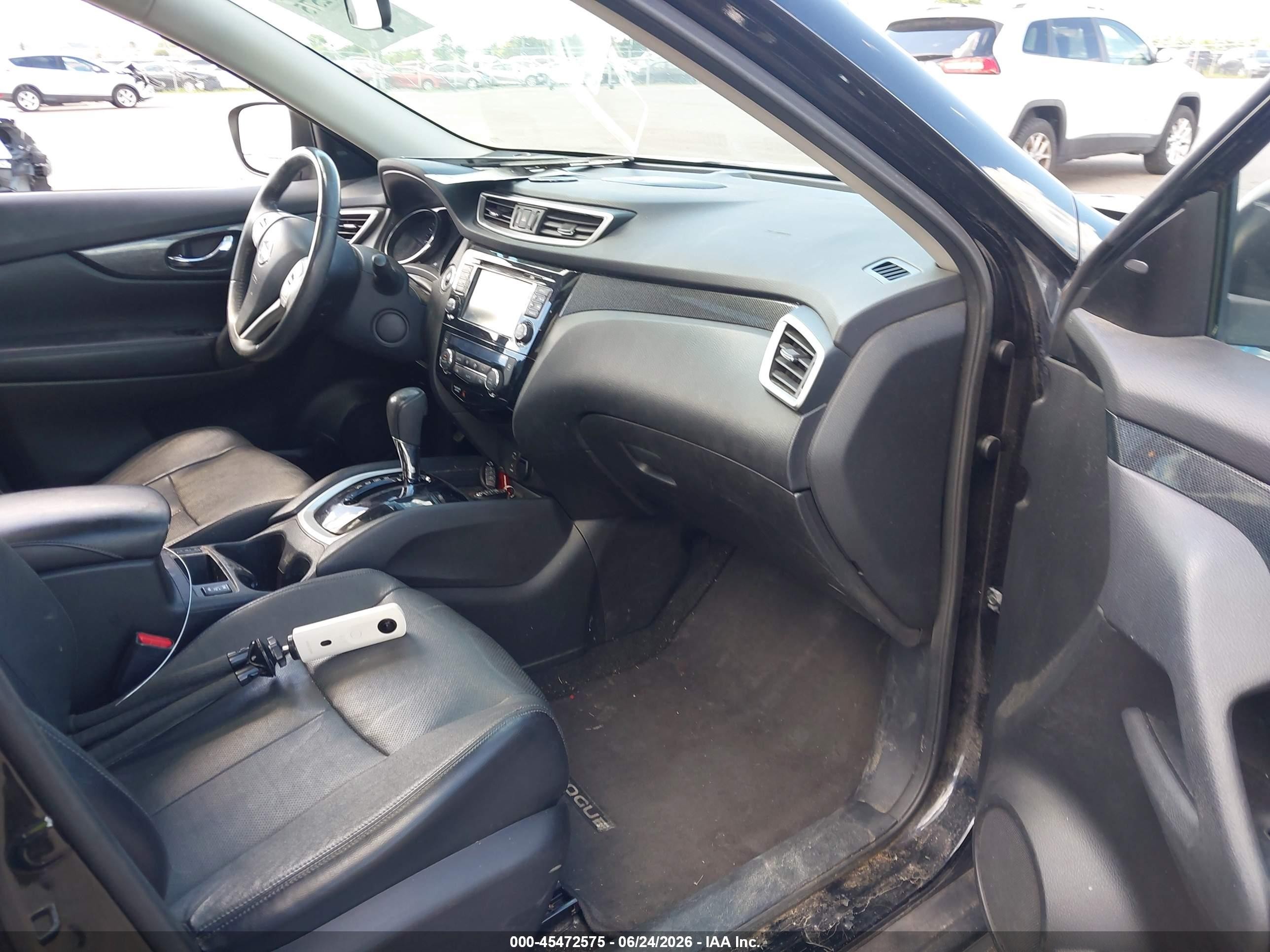 2014 Nissan Rogue Sl Black vin: 5N1AT2MV8EC810605