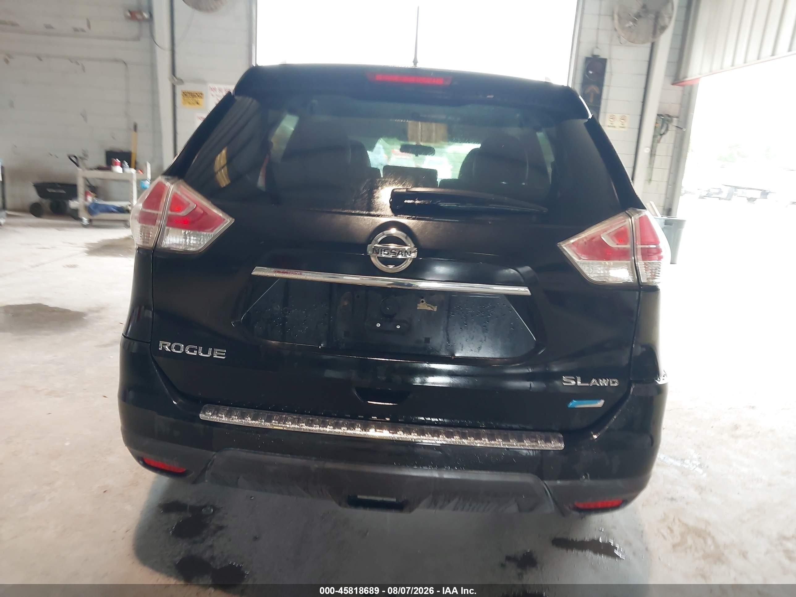 2014 Nissan Rogue Sl Black vin: 5N1AT2MV8EC837397