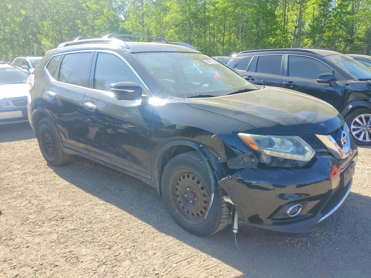 2014 Nissan Rogue S Black vin: 5N1AT2MV8EC842843