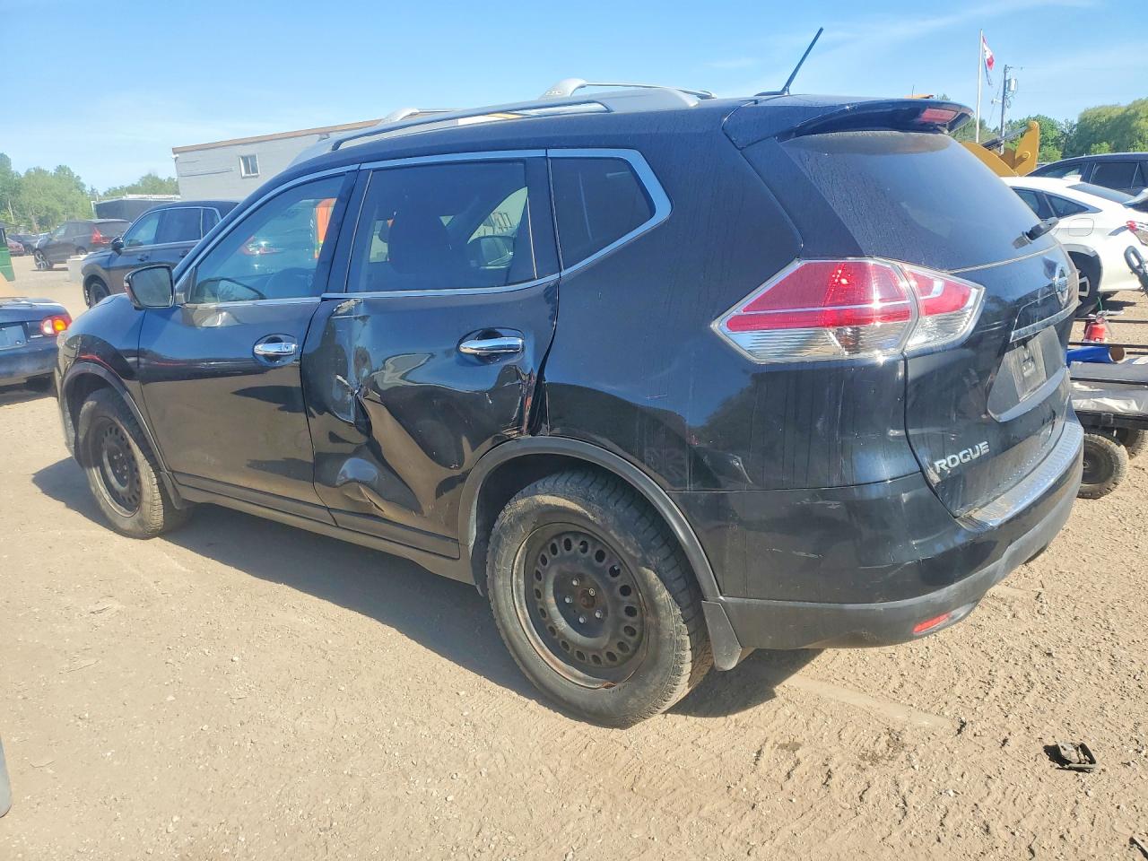 2014 Nissan Rogue S Black vin: 5N1AT2MV8EC842843
