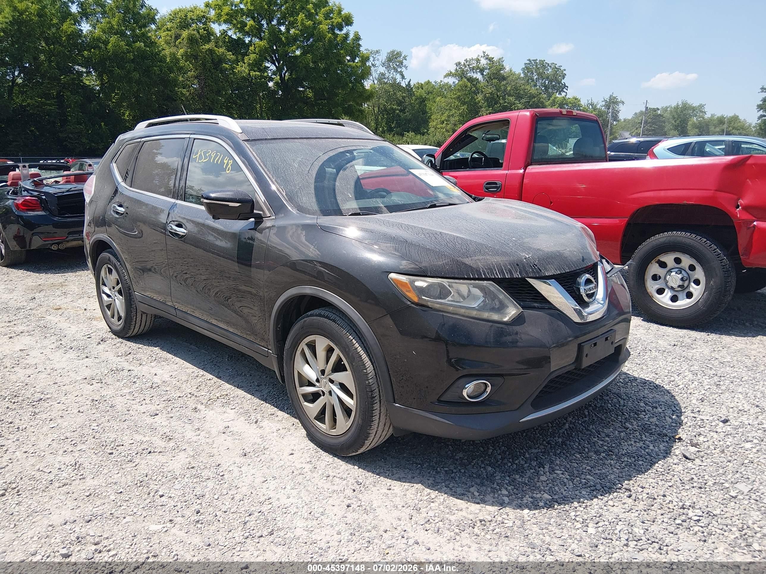 2014 Nissan Rogue Sl Gray vin: 5N1AT2MV8EC850098