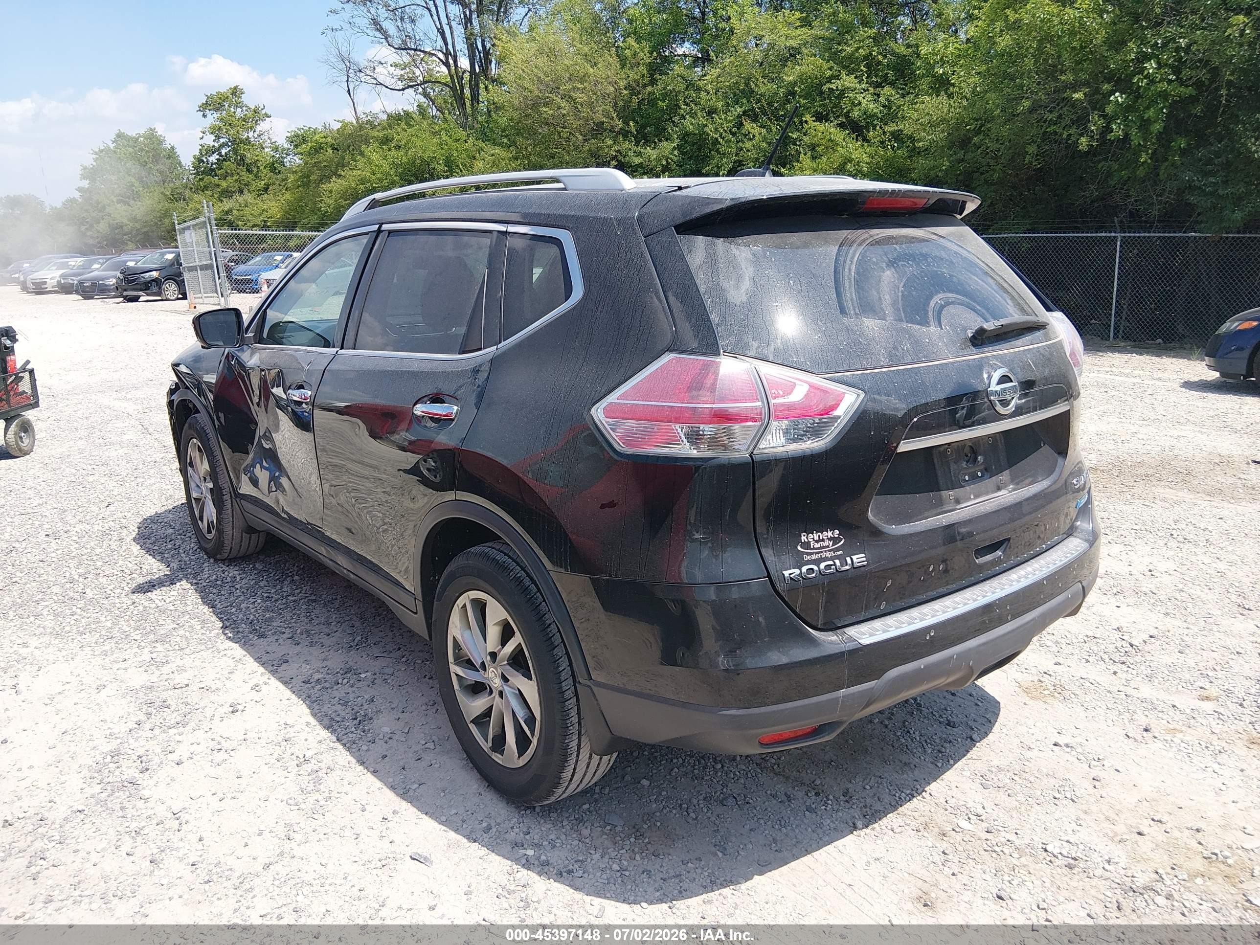 2014 Nissan Rogue Sl Gray vin: 5N1AT2MV8EC850098