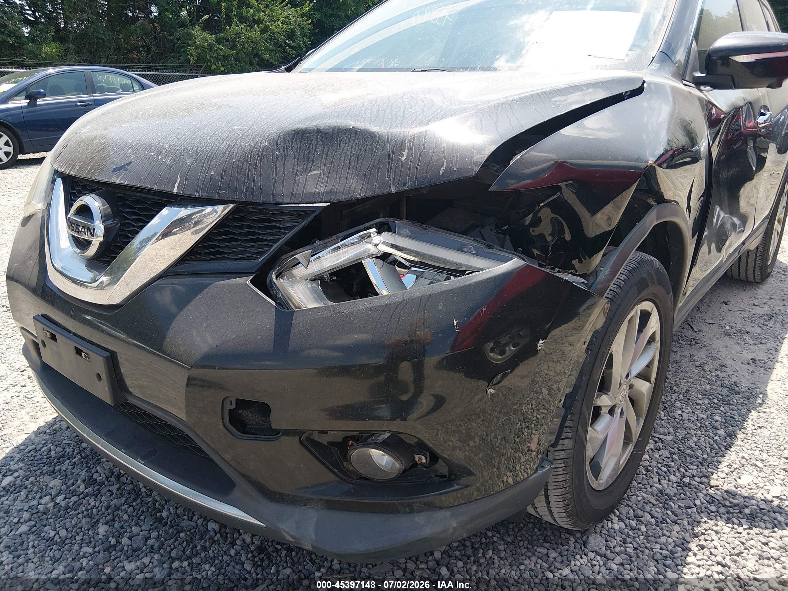 2014 Nissan Rogue Sl Gray vin: 5N1AT2MV8EC850098