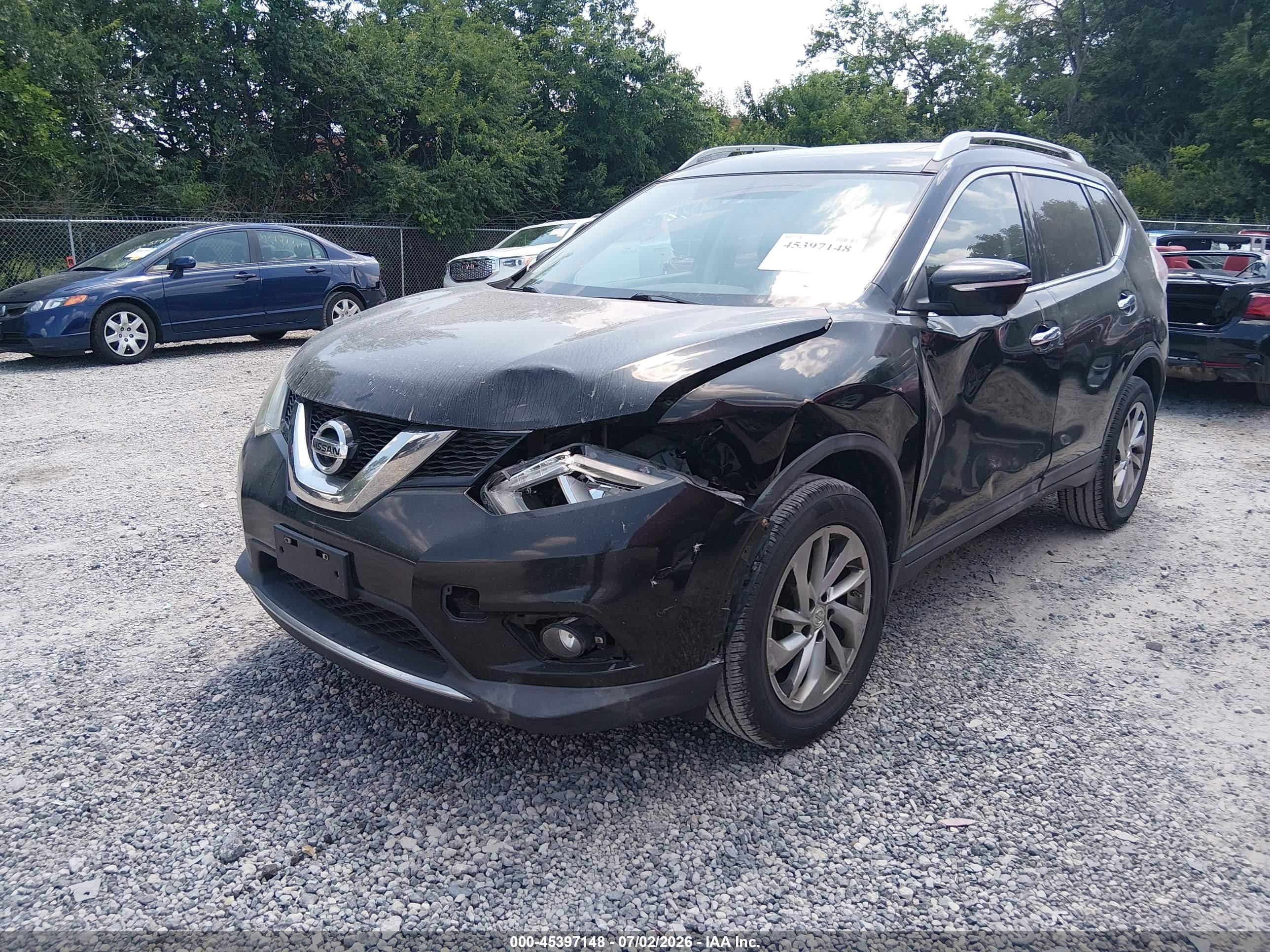 2014 Nissan Rogue Sl Gray vin: 5N1AT2MV8EC850098