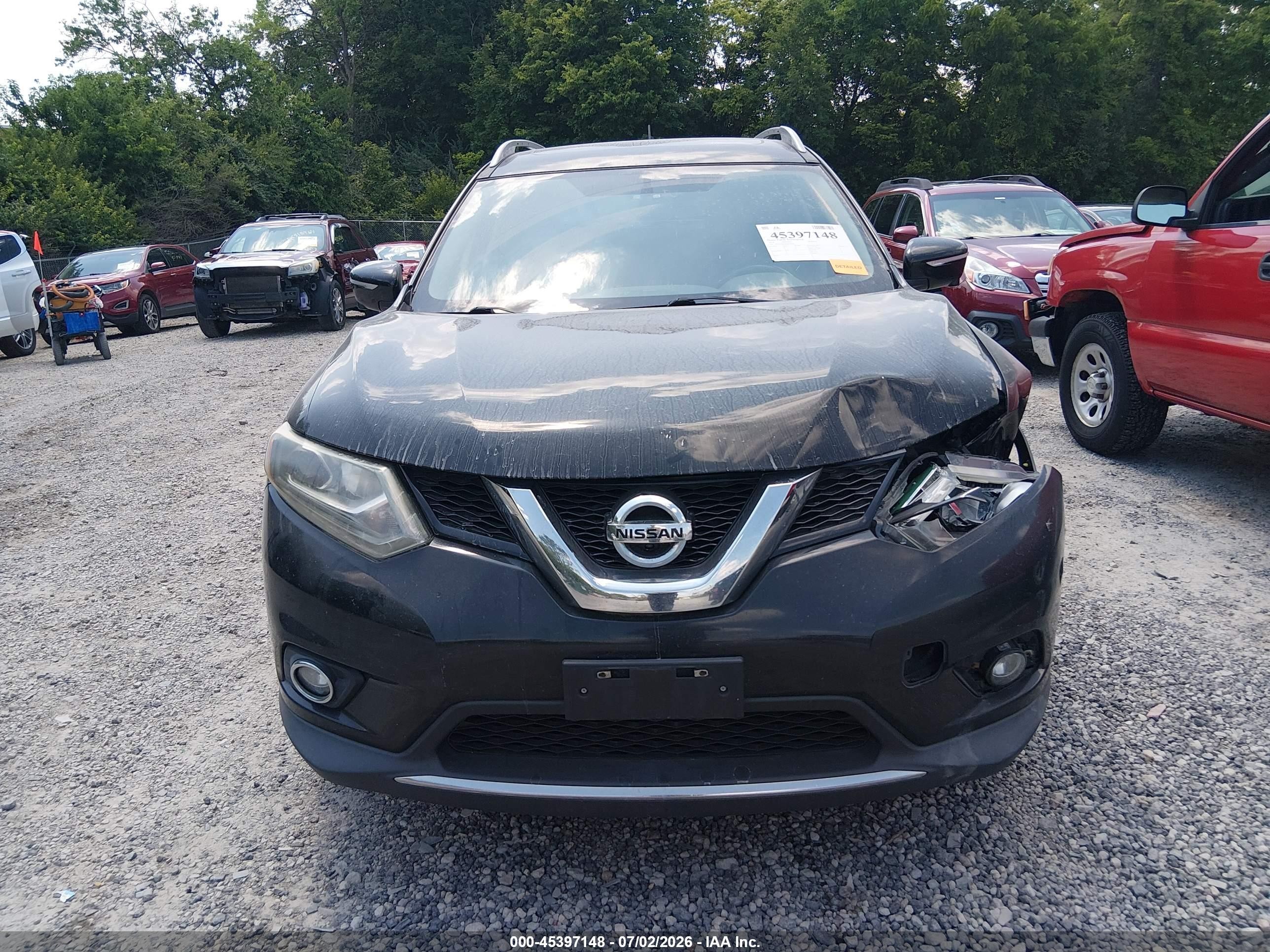 2014 Nissan Rogue Sl Gray vin: 5N1AT2MV8EC850098