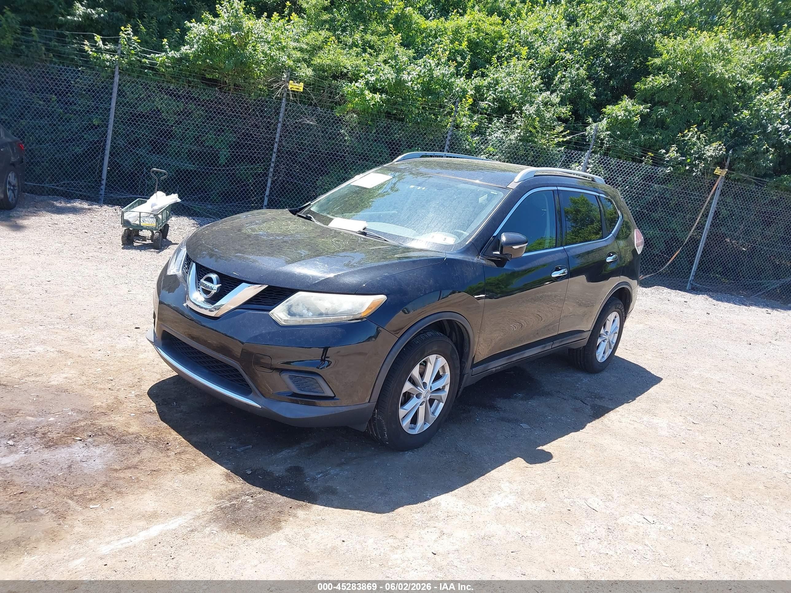2014 Nissan Rogue Sv Black vin: 5N1AT2MV8EC851056