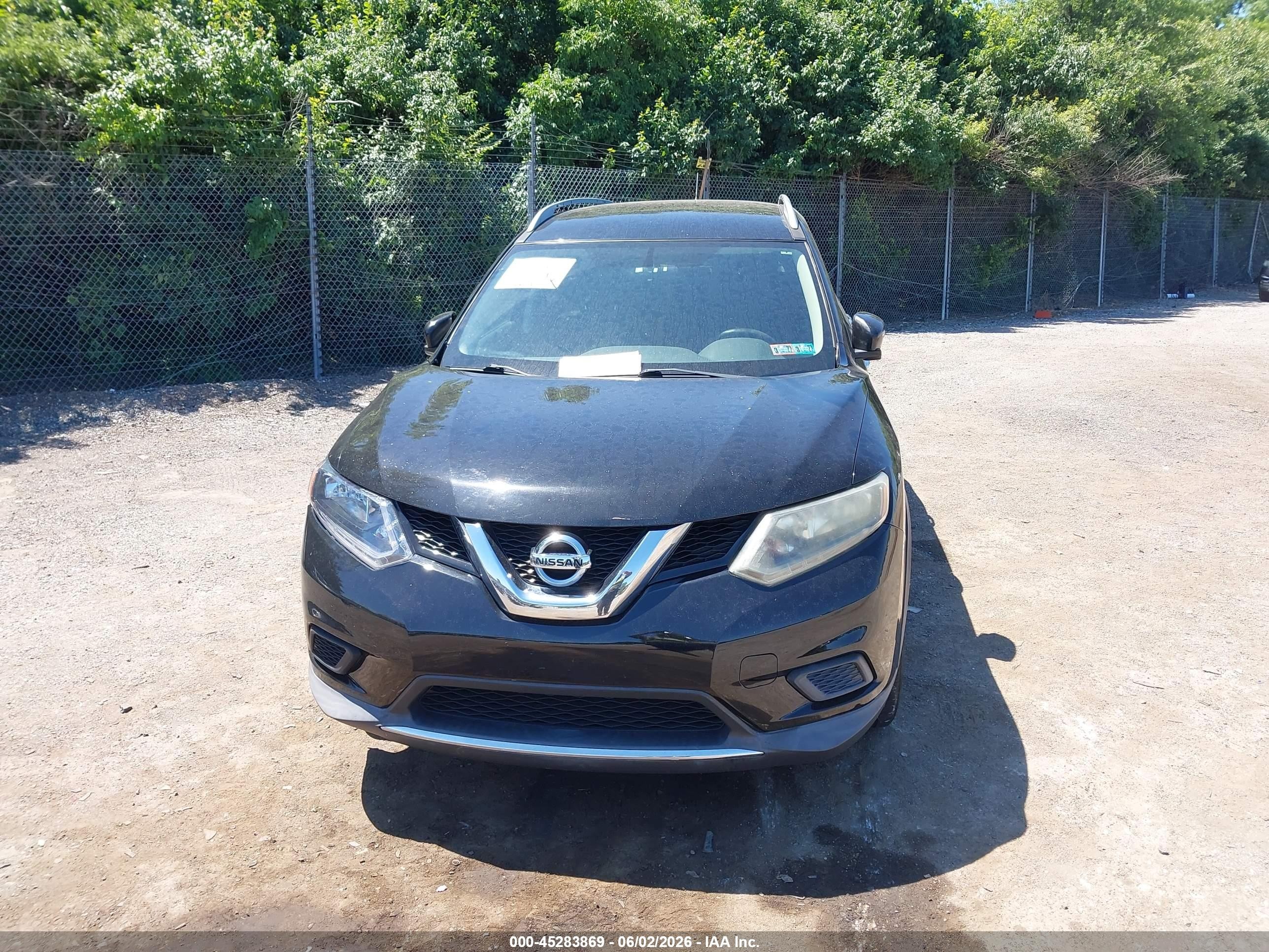 2014 Nissan Rogue Sv Black vin: 5N1AT2MV8EC851056