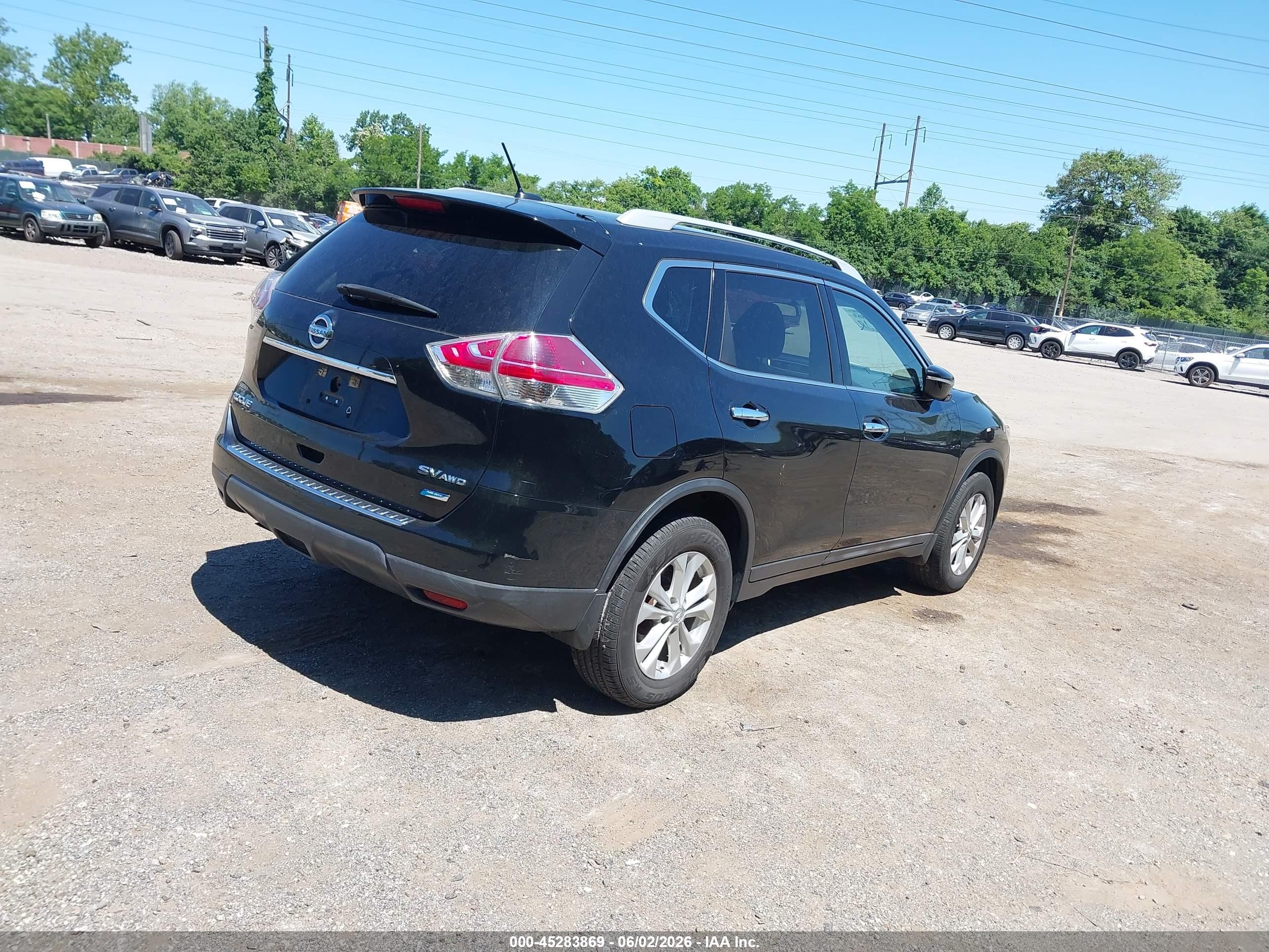 2014 Nissan Rogue Sv Black vin: 5N1AT2MV8EC851056