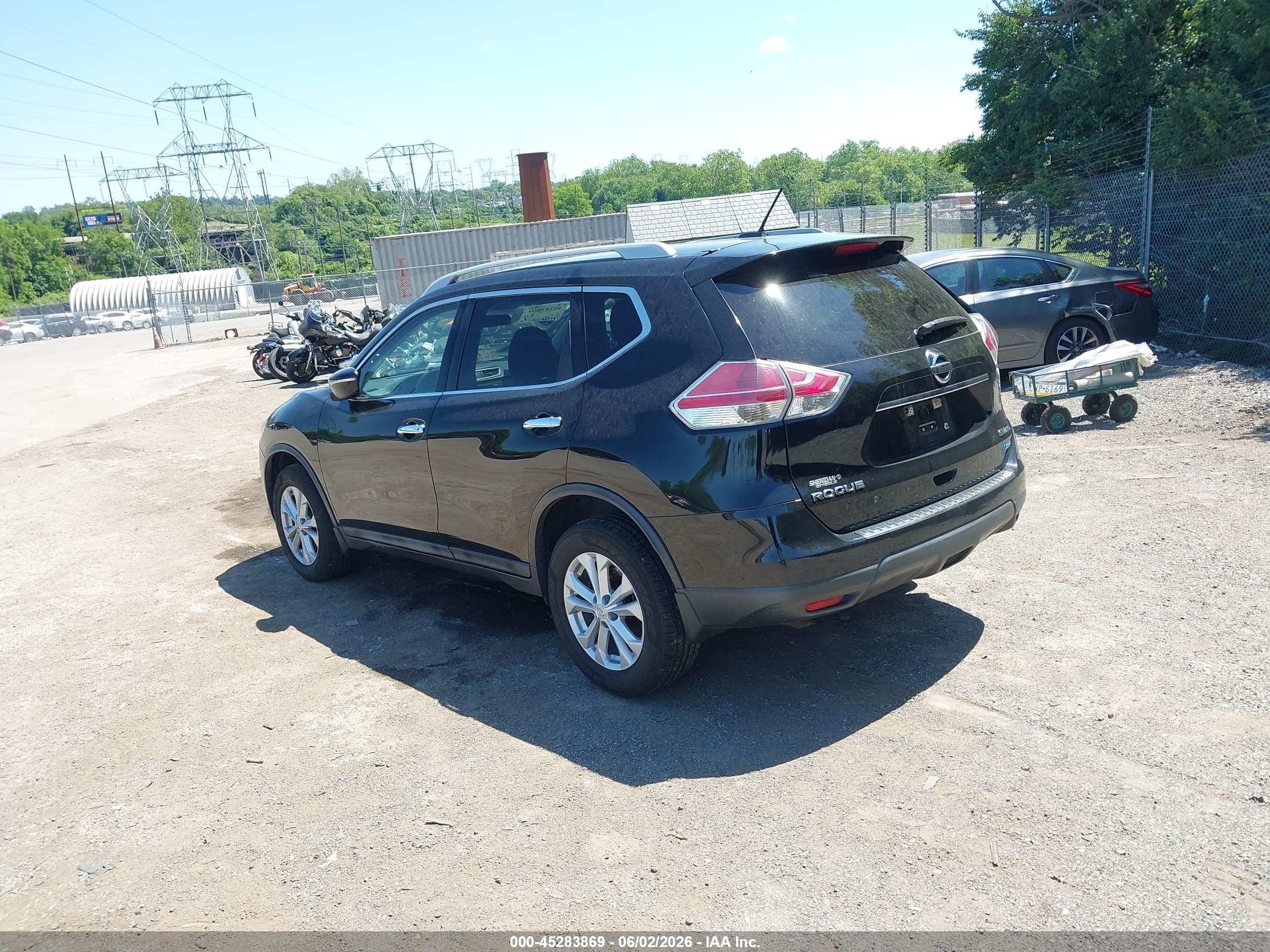 2014 Nissan Rogue Sv Black vin: 5N1AT2MV8EC851056