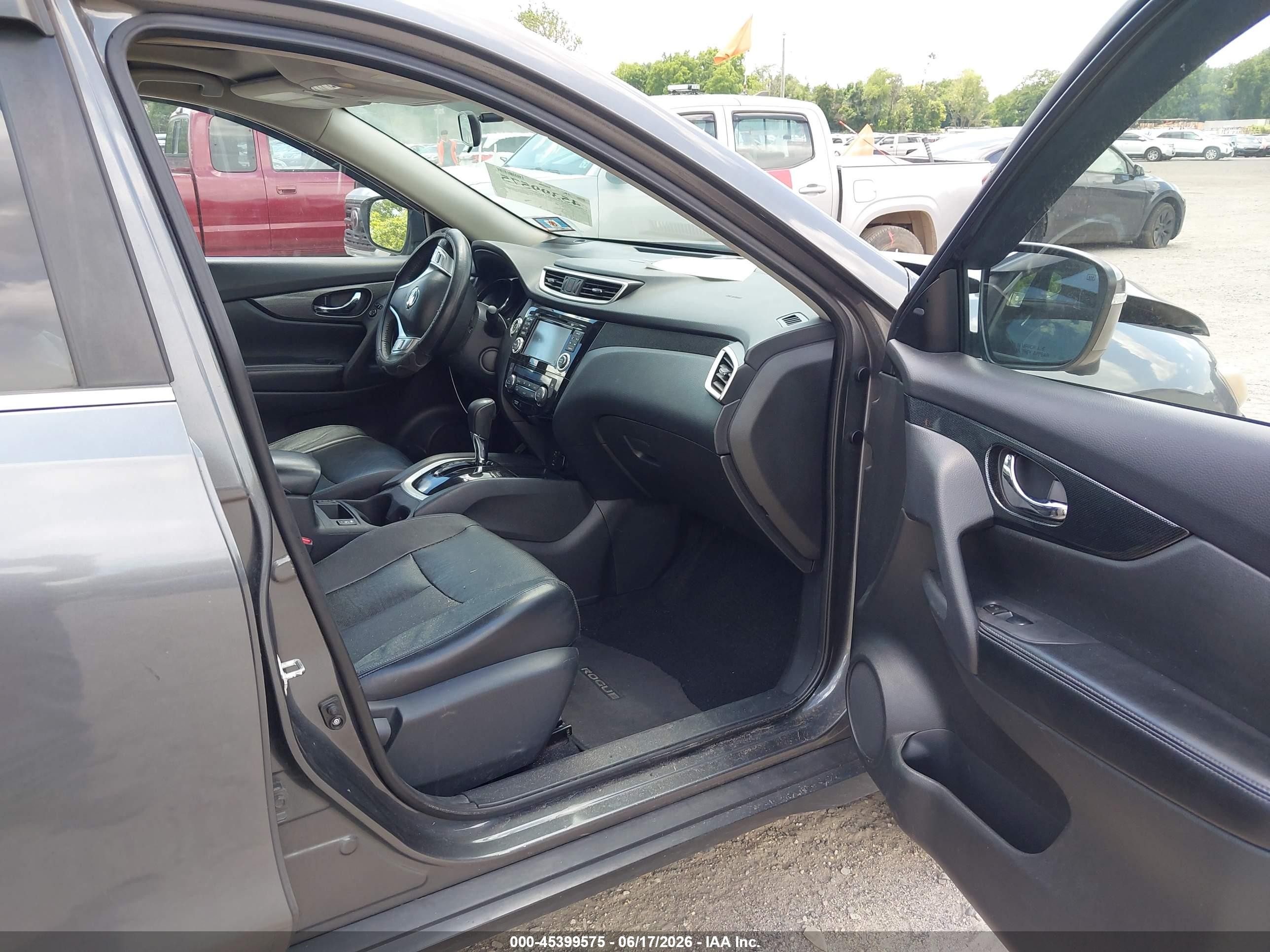 2014 Nissan Rogue Sl Gray vin: 5N1AT2MV8EC856712
