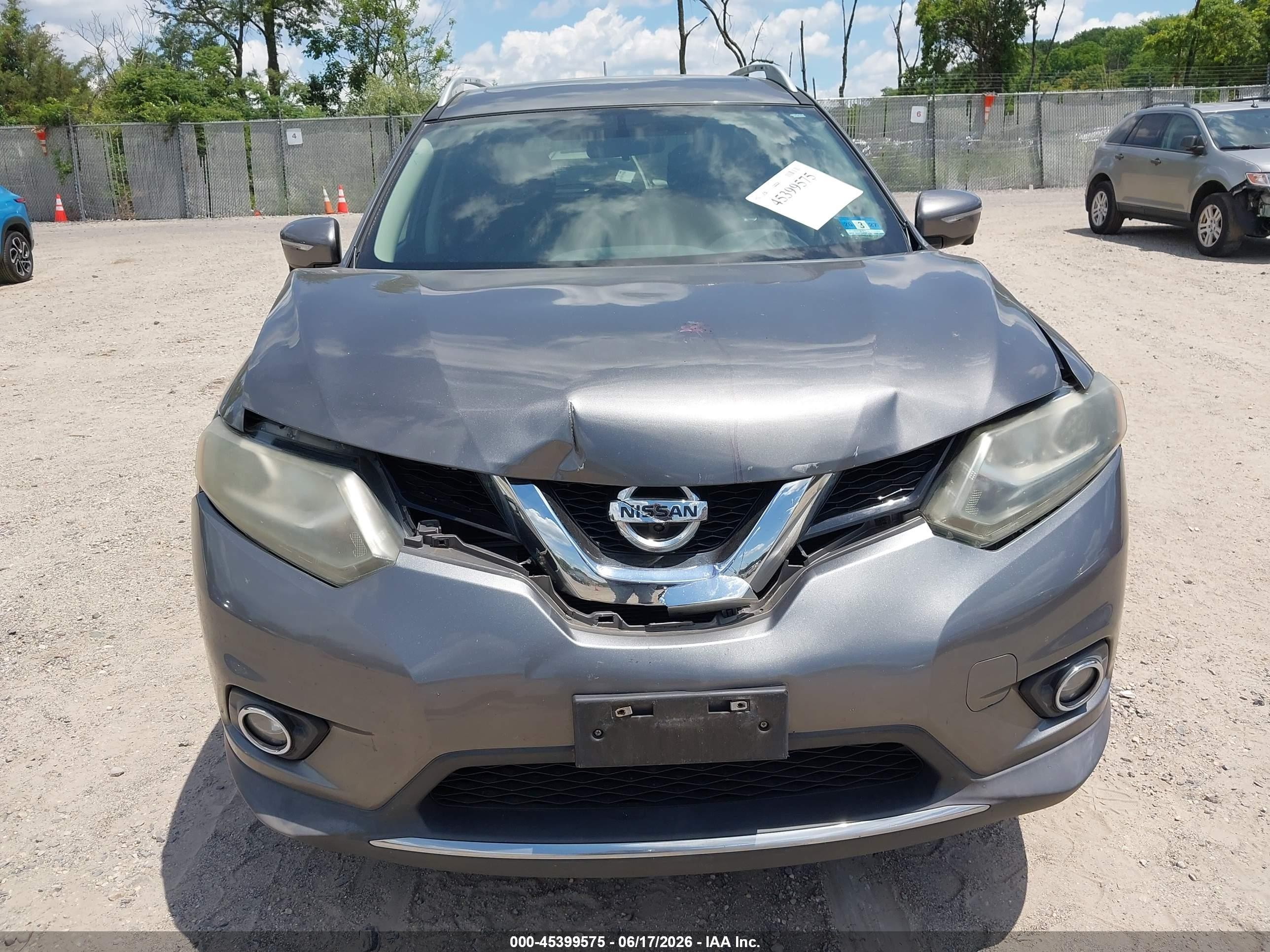 2014 Nissan Rogue Sl Gray vin: 5N1AT2MV8EC856712