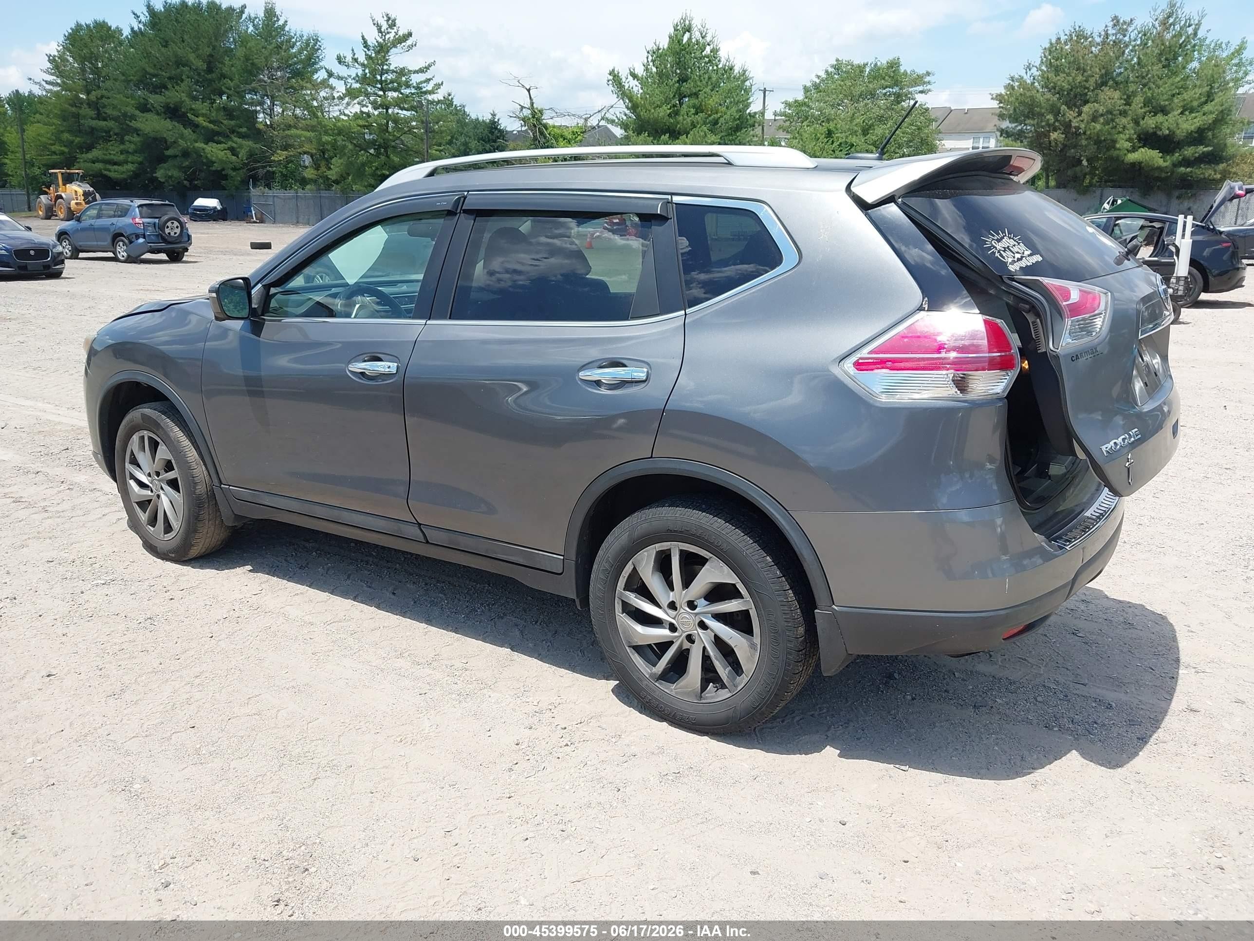 2014 Nissan Rogue Sl Gray vin: 5N1AT2MV8EC856712