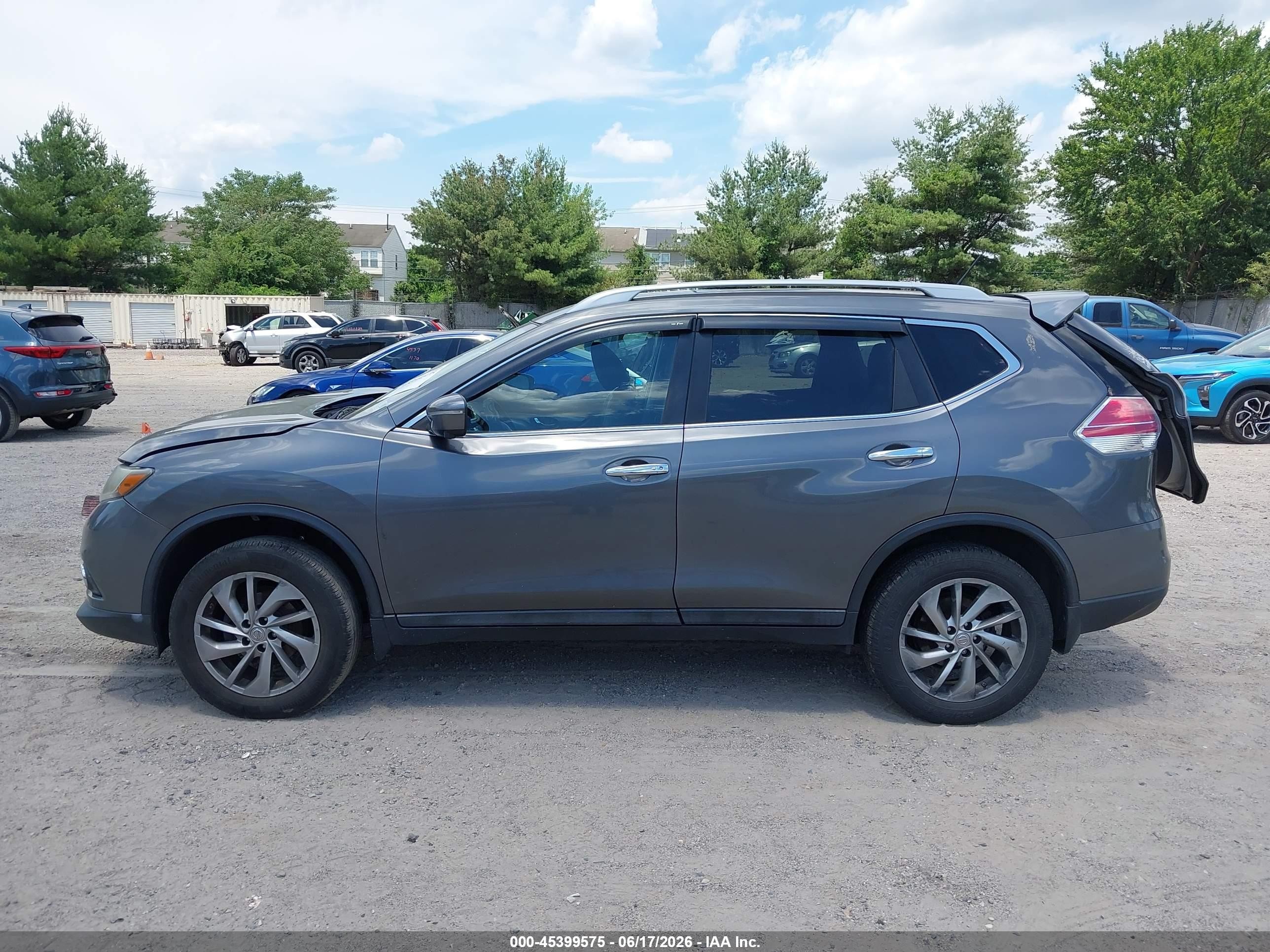 2014 Nissan Rogue Sl Gray vin: 5N1AT2MV8EC856712