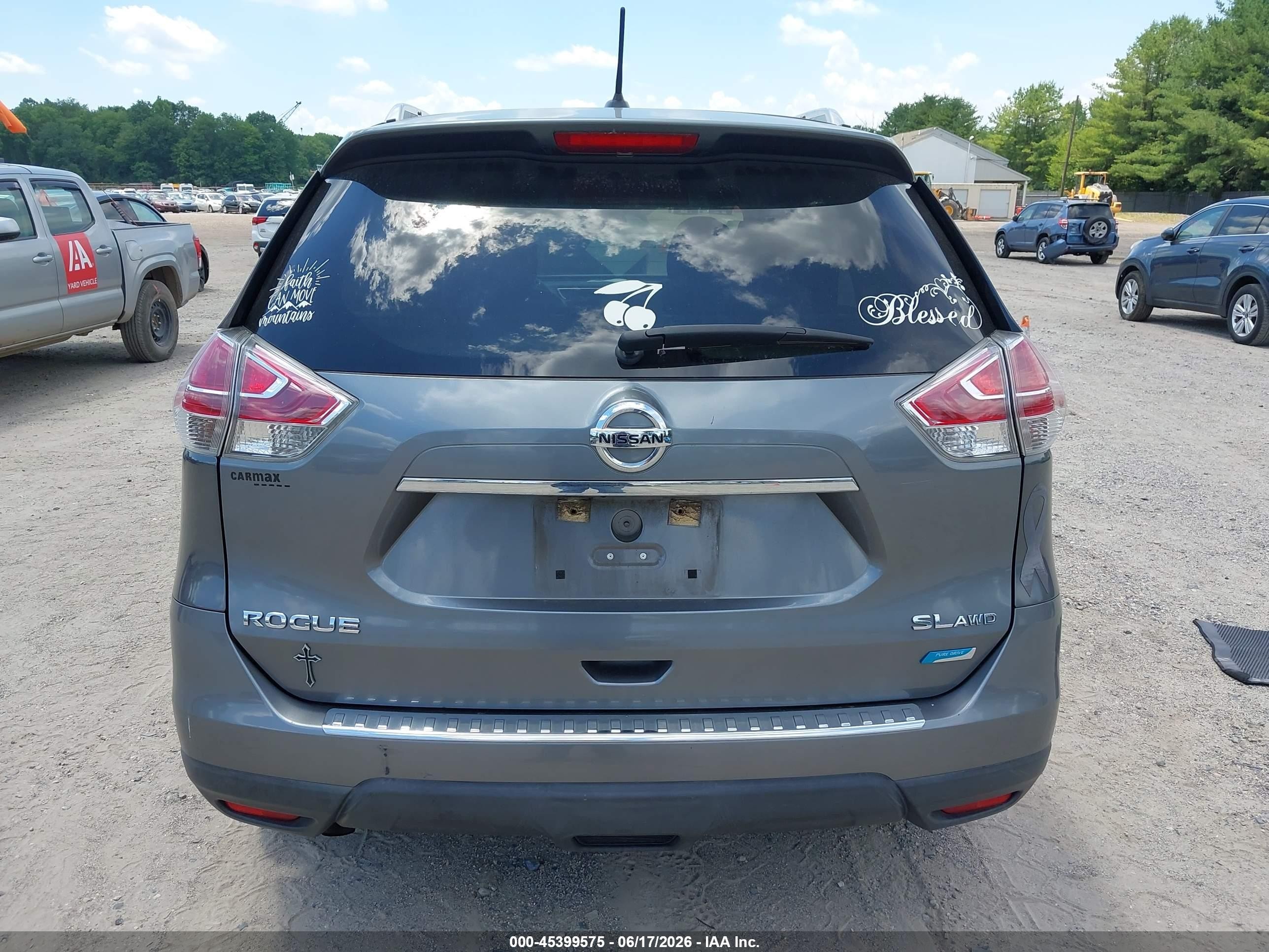 2014 Nissan Rogue Sl Gray vin: 5N1AT2MV8EC856712