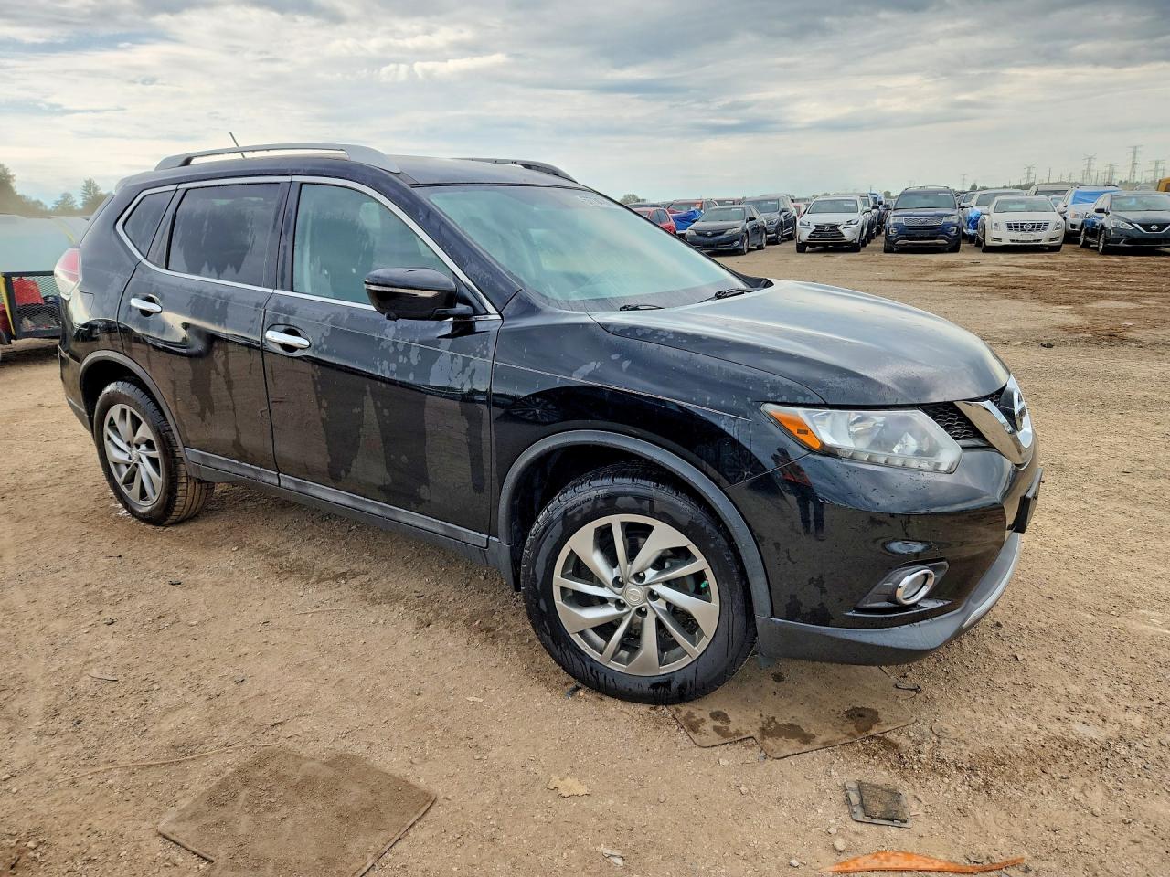 2014 Nissan Rogue Sl Черный vin: 5N1AT2MV8EC859979