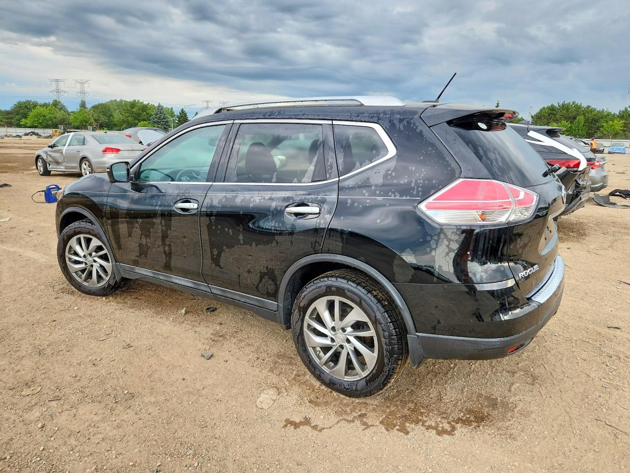 2014 Nissan Rogue Sl Черный vin: 5N1AT2MV8EC859979