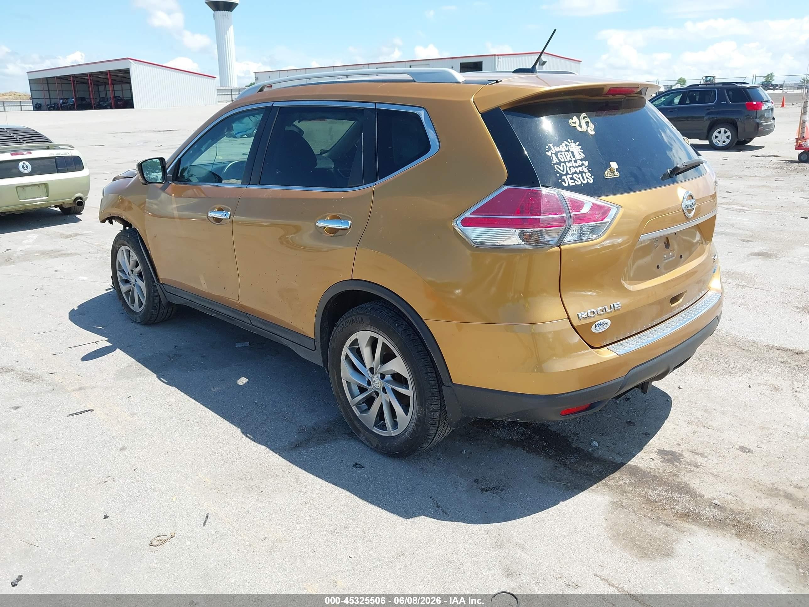 2014 Nissan Rogue Sl Orange vin: 5N1AT2MV8EC860145