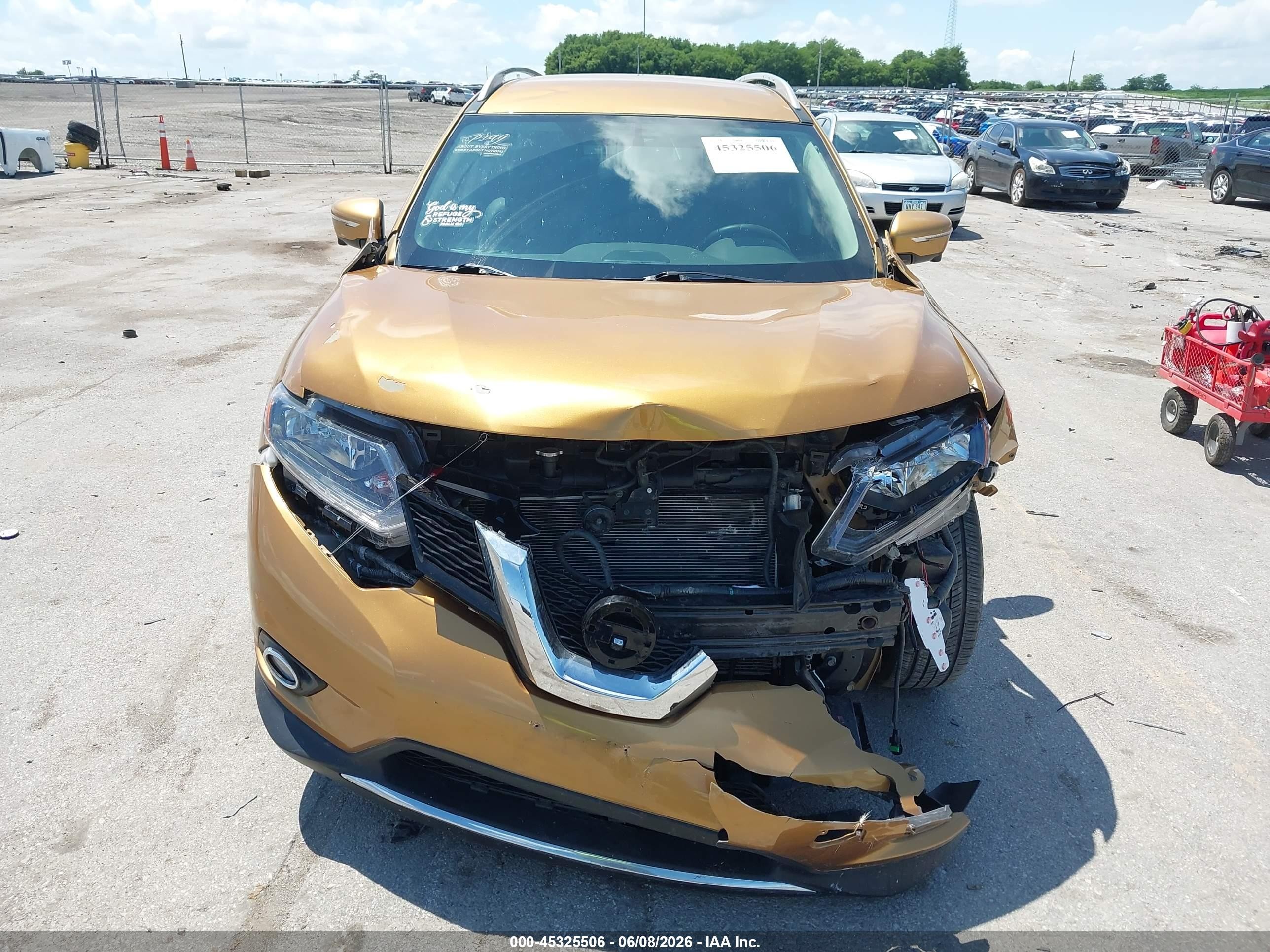2014 Nissan Rogue Sl Orange vin: 5N1AT2MV8EC860145