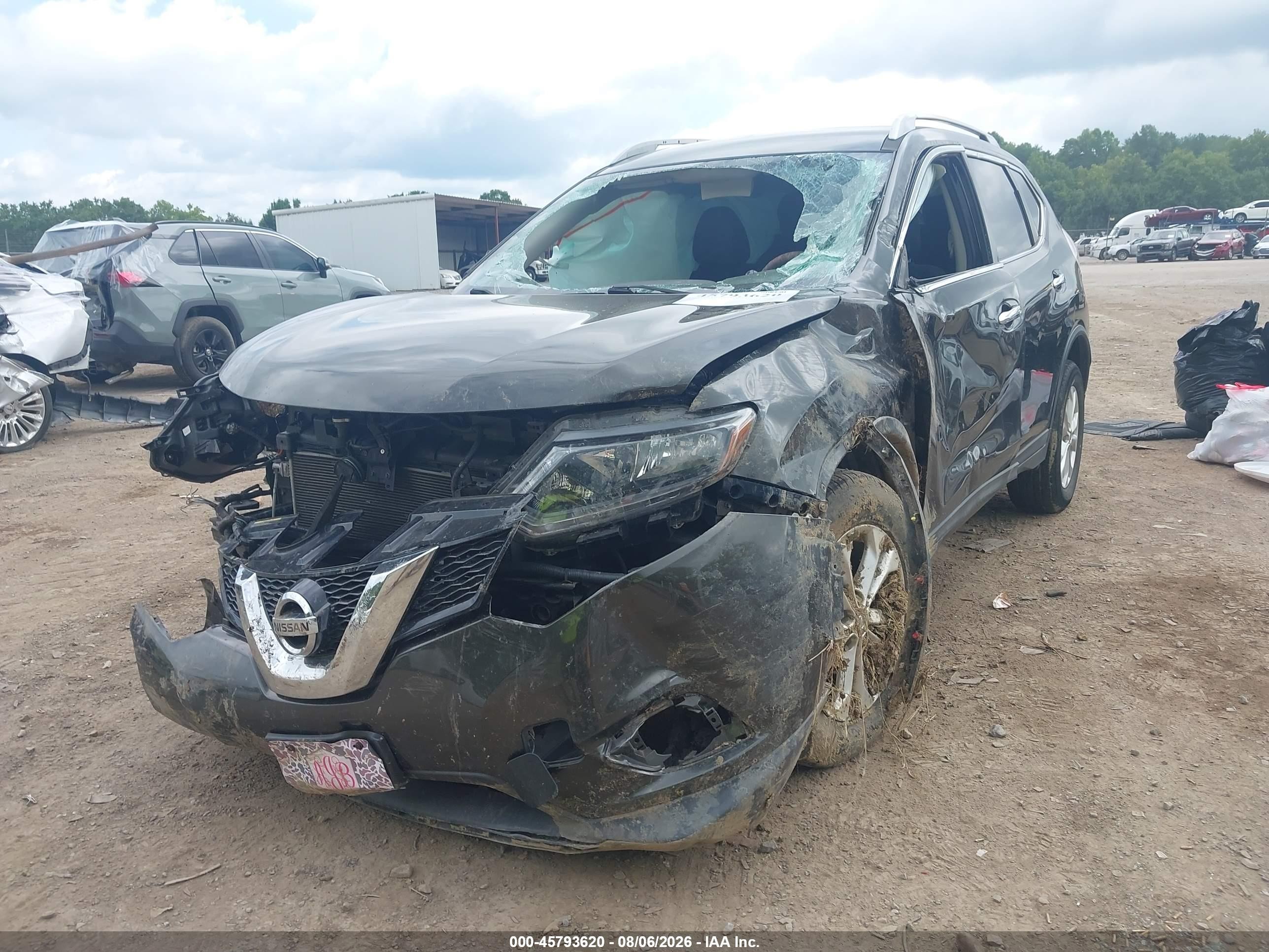 2014 Nissan Rogue Sv Black vin: 5N1AT2MV8EC870738