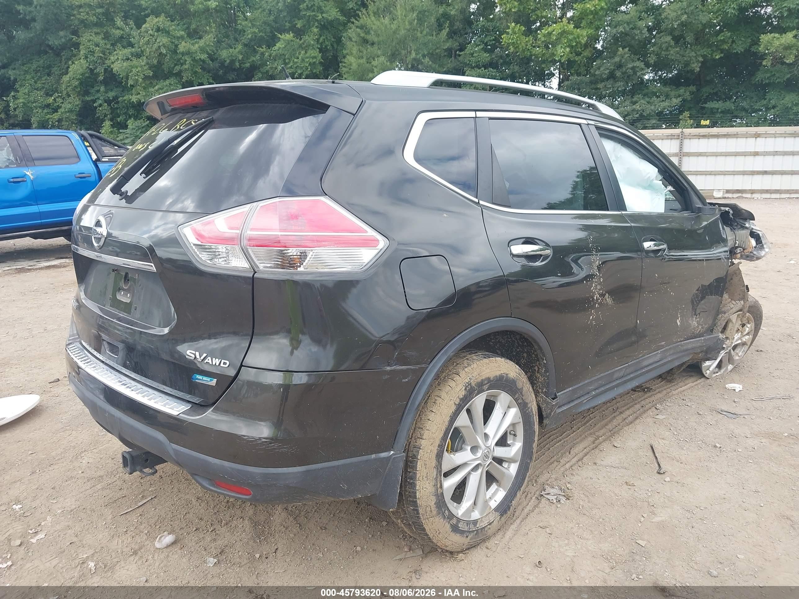 2014 Nissan Rogue Sv Black vin: 5N1AT2MV8EC870738