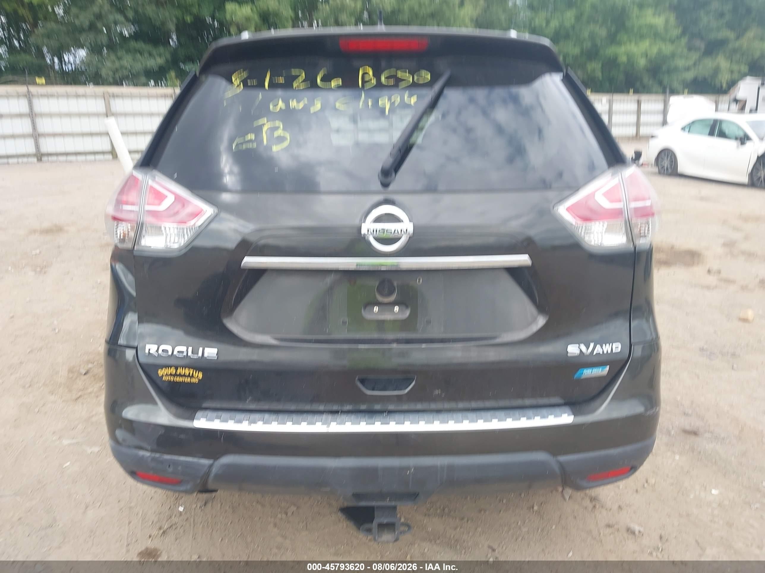 2014 Nissan Rogue Sv Black vin: 5N1AT2MV8EC870738
